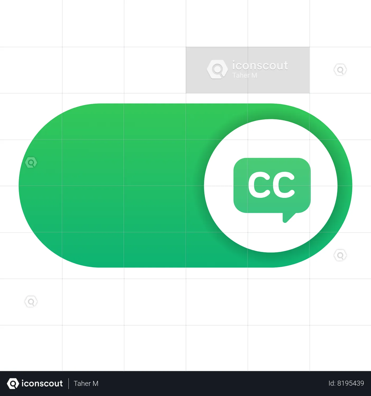 Captions Access Toggle Button Animated Icon download in JSON, LOTTIE or ...