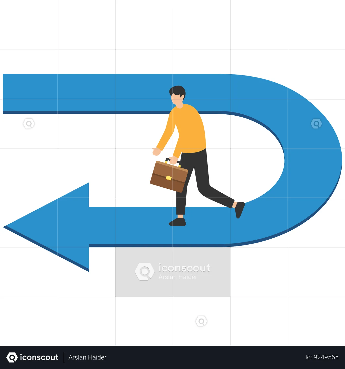 Career path dead end Animated Illustration download in JSON, LOTTIE or ...