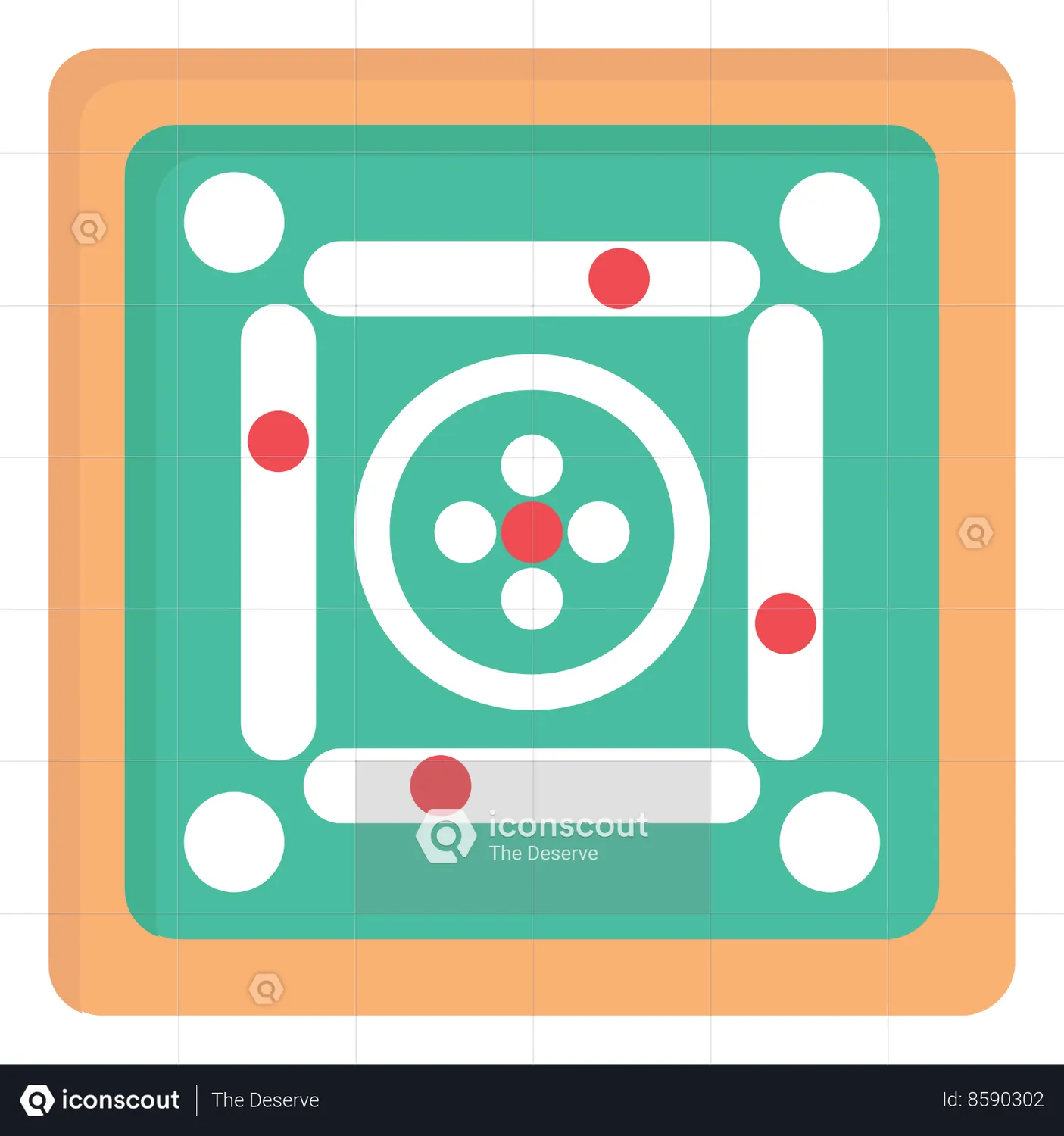 Carrom Board Game Animated Icon download in JSON, LOTTIE or MP4 format