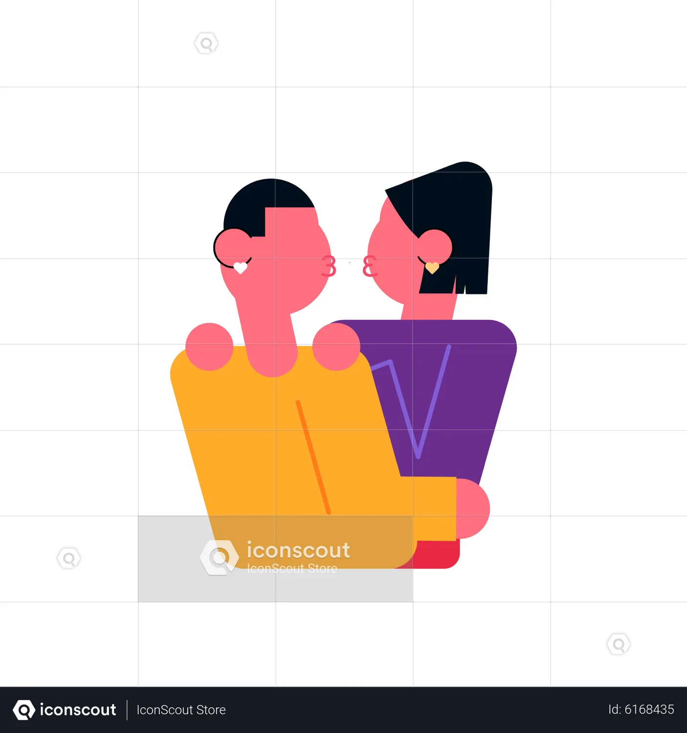 Casal Se Beijando Animation - Download Gratuito Festival e Dias Animations  | IconScout