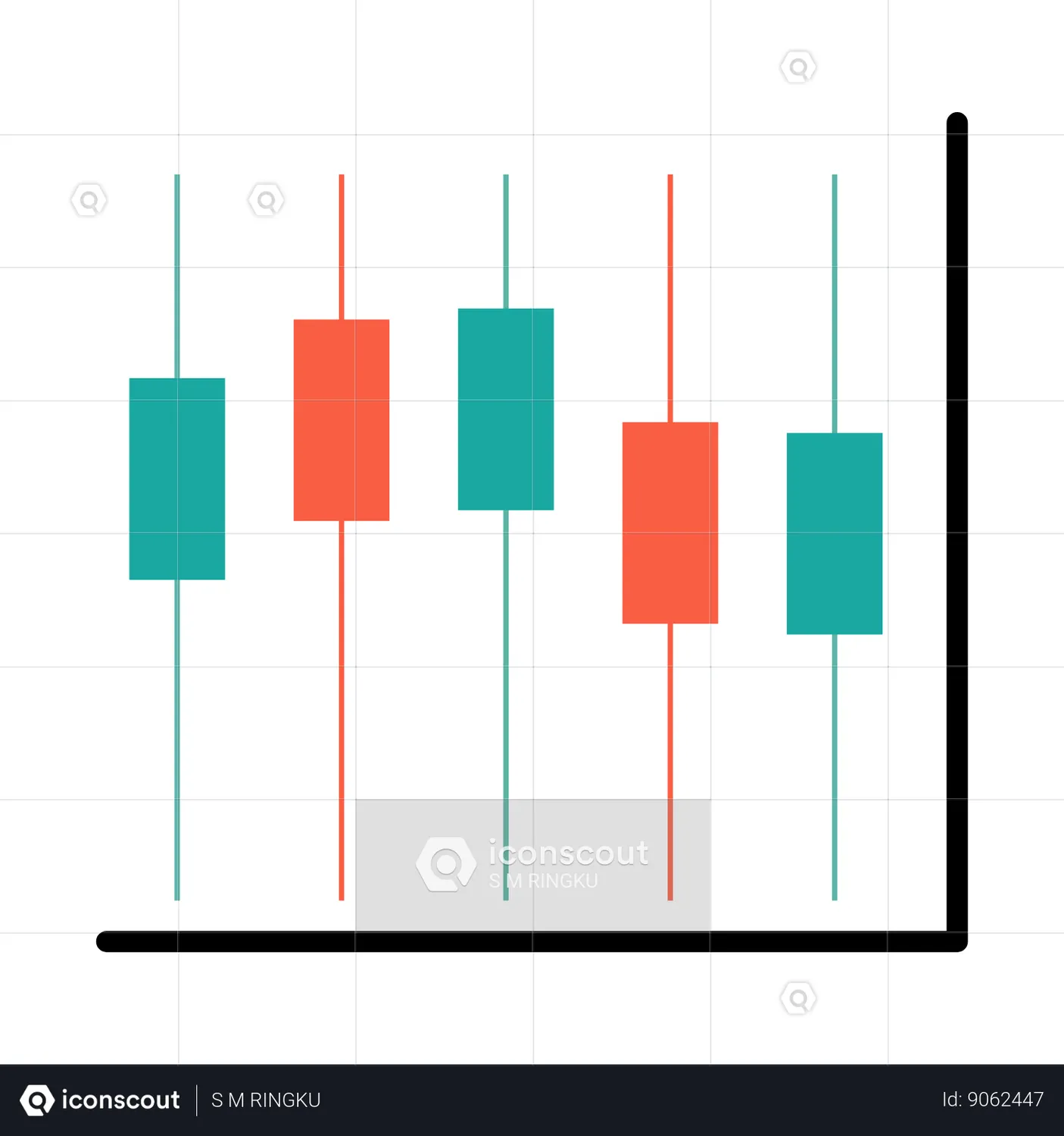 Chart Stick Animated Icon download in JSON, LOTTIE or MP4 format