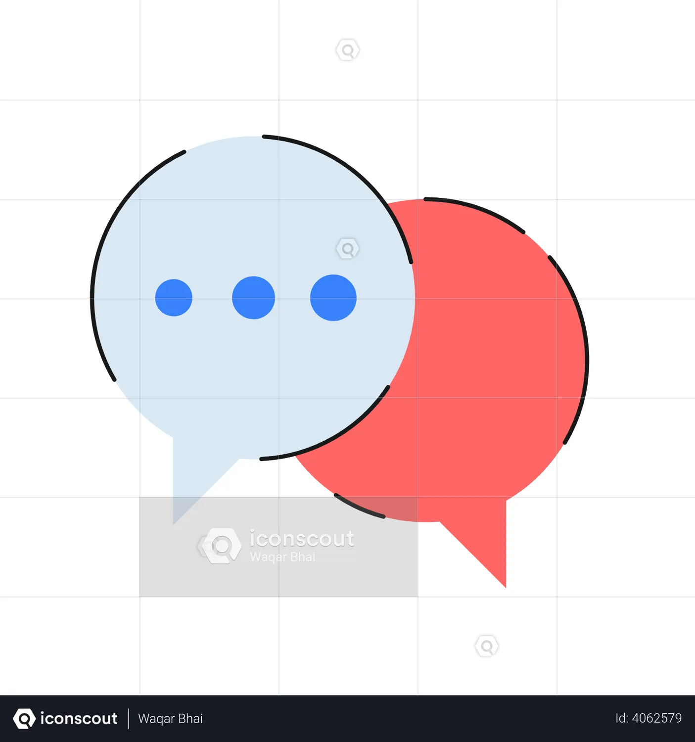 Chat bubble Animated Icon download in JSON, LOTTIE or MP4 format