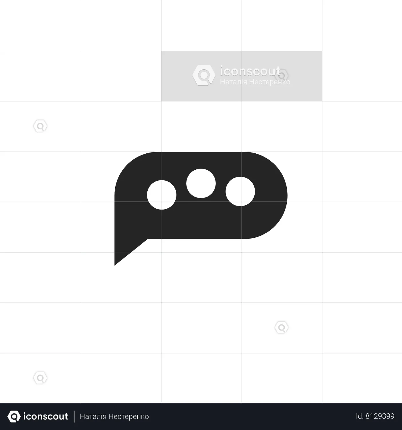 Chat bubble with three dots jumping Animated Icon download in JSON ...