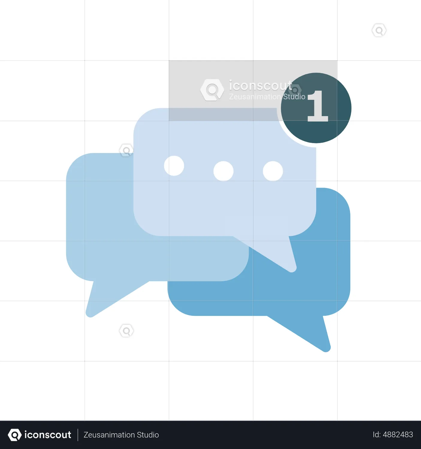 Chat Messages Animated Icon download in JSON, LOTTIE or MP4 format