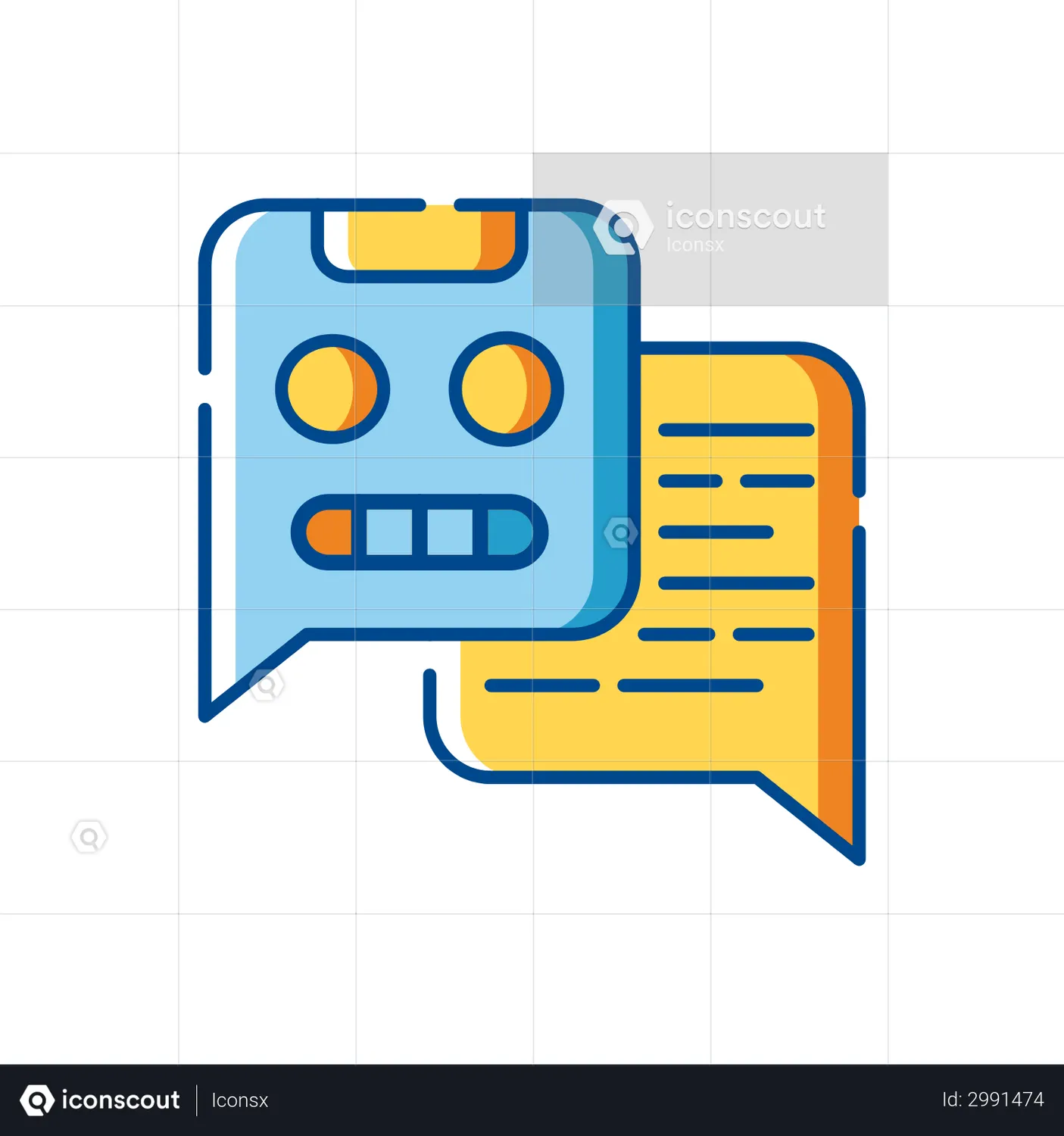Chatbot Animated Icon download in JSON, LOTTIE or MP4 format
