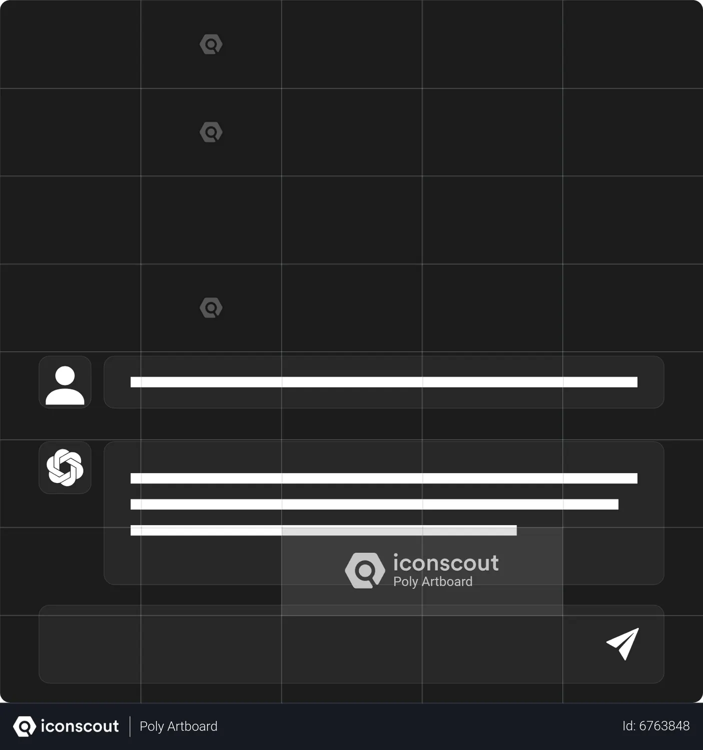ChatGPT Text to Image Animated Logo download in JSON, LOTTIE or MP4 format