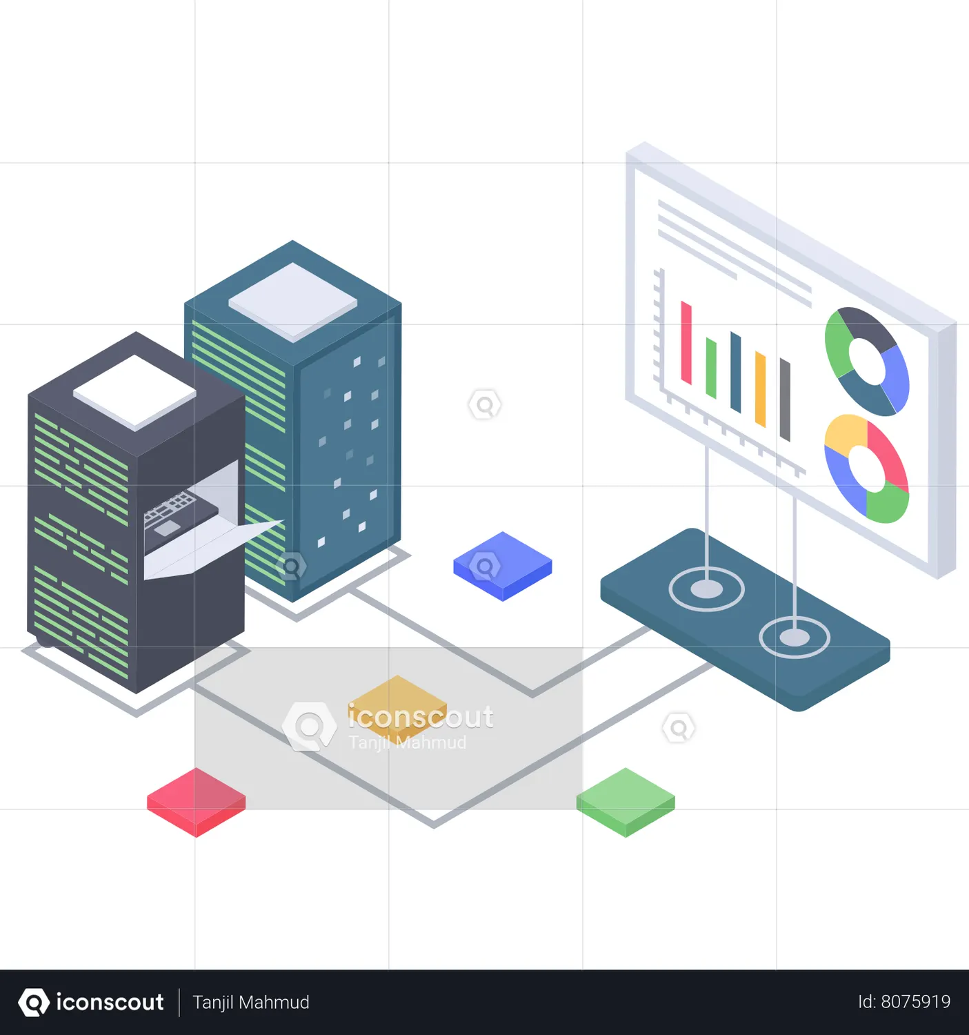 Cloud Server Saas Data Processing Animated Illustration download in ...
