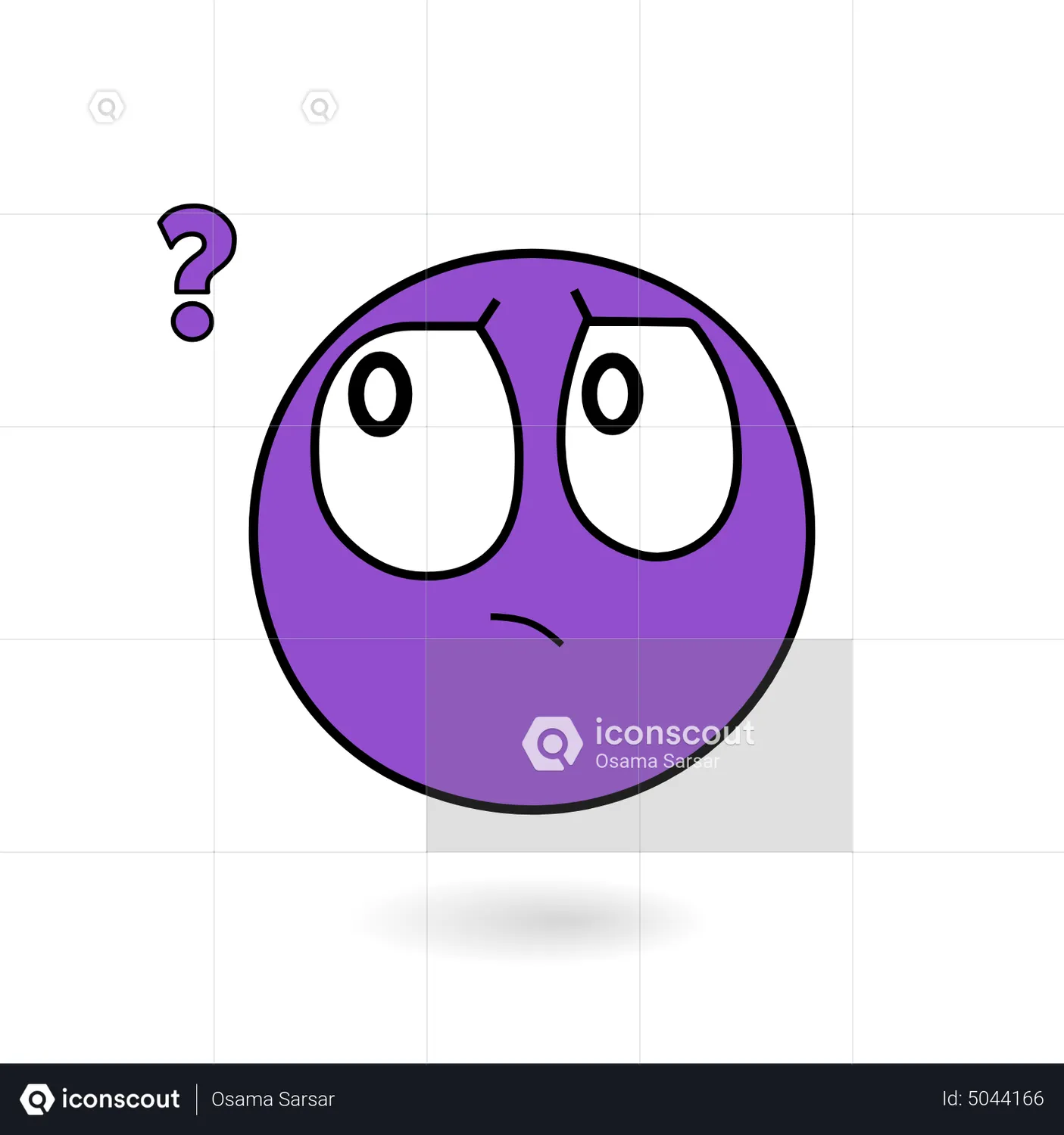 Clueless Emoji Animated Icon download in JSON, LOTTIE or MP4 format