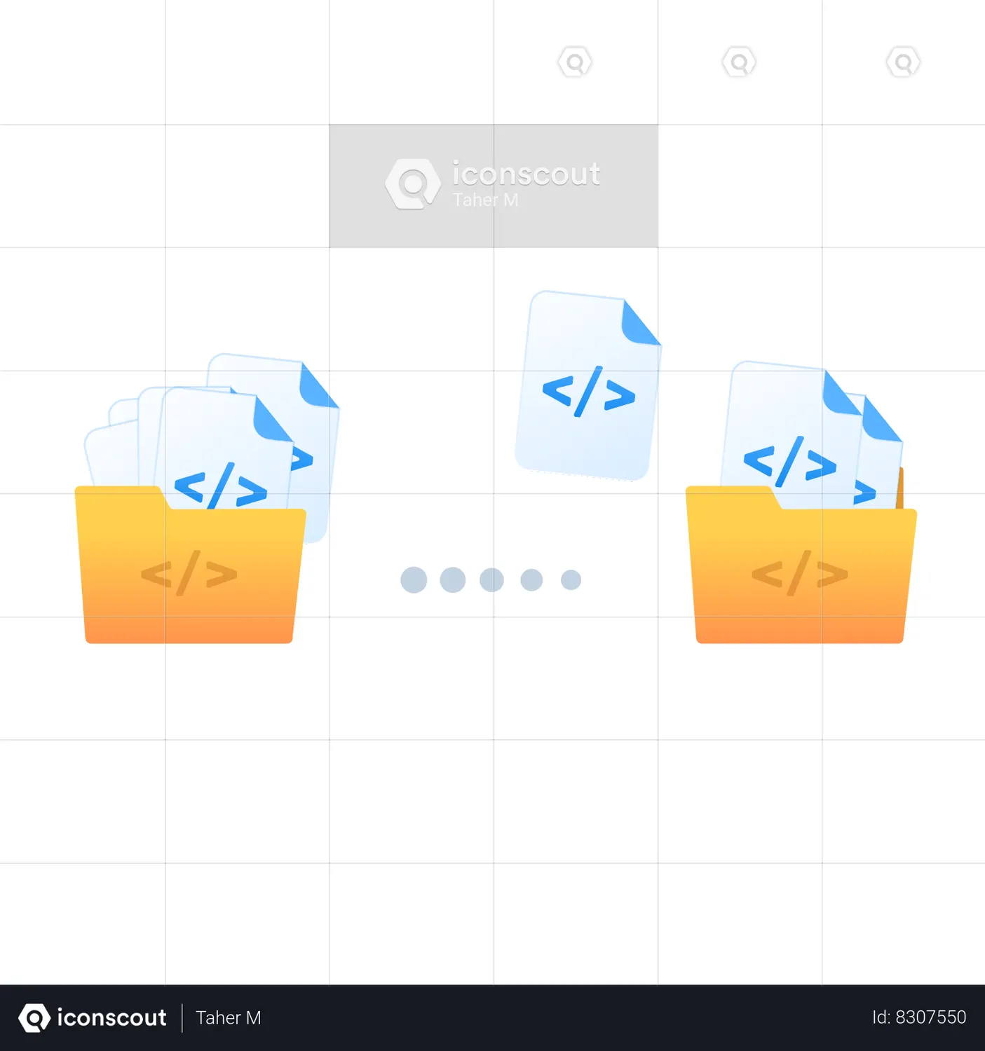 Code File Transfer Animated Icon download in JSON, LOTTIE or MP4 format