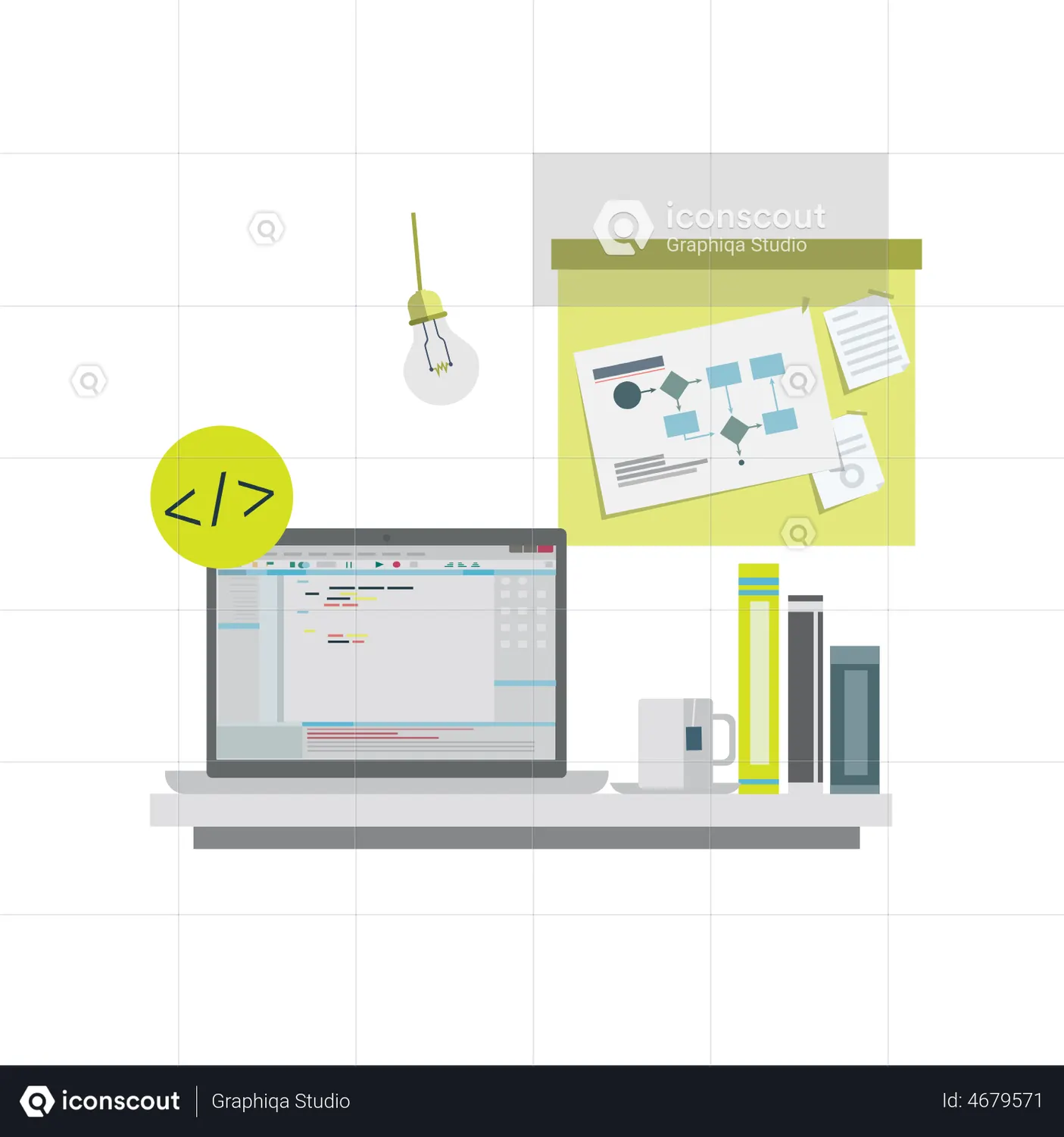 Coding Animated Icon download in JSON, LOTTIE or MP4 format
