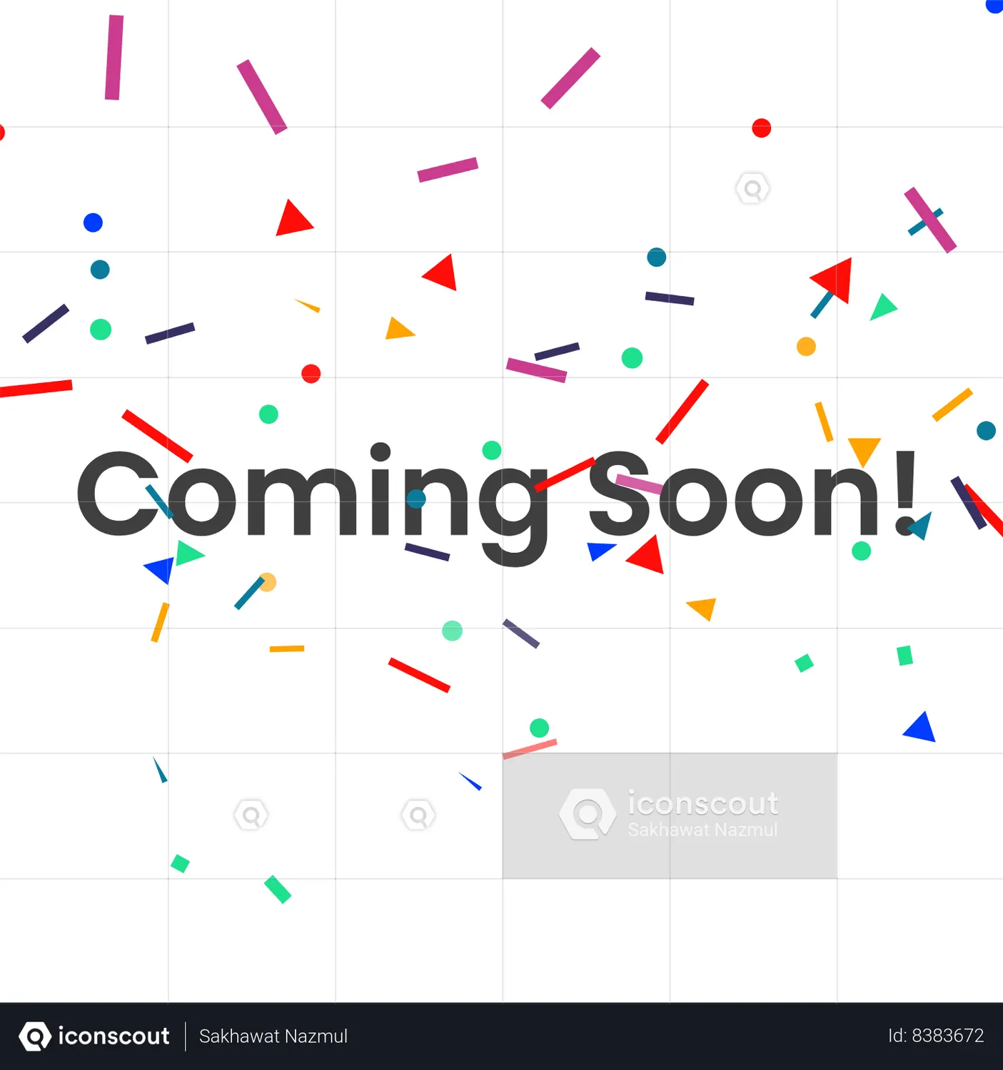 Coming soon Emoji Animated Icon download in JSON, LOTTIE or MP4 format