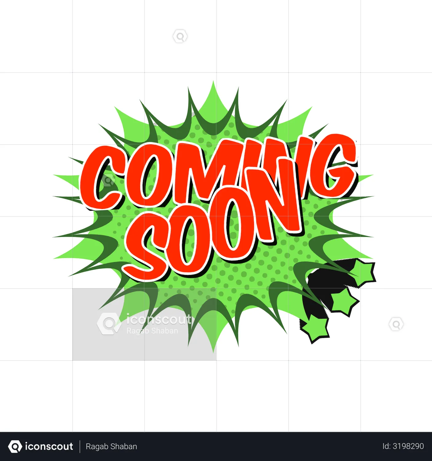 Coming Soon Animated Icon download in JSON, LOTTIE or MP4 format