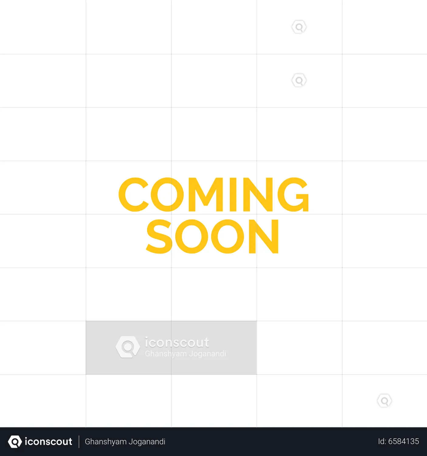 Coming Soon Animated Icon download in JSON, LOTTIE or MP4 format