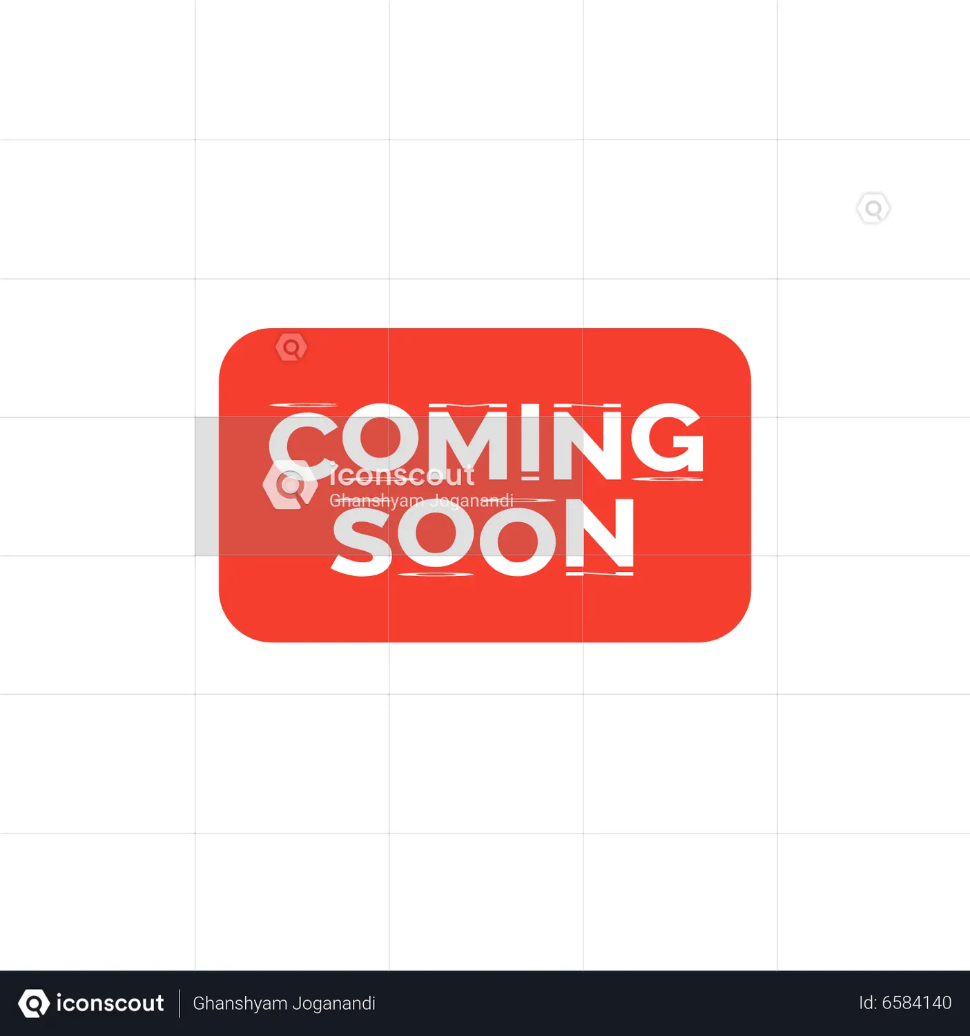 Coming Soon Animated Icon download in JSON, LOTTIE or MP4 format