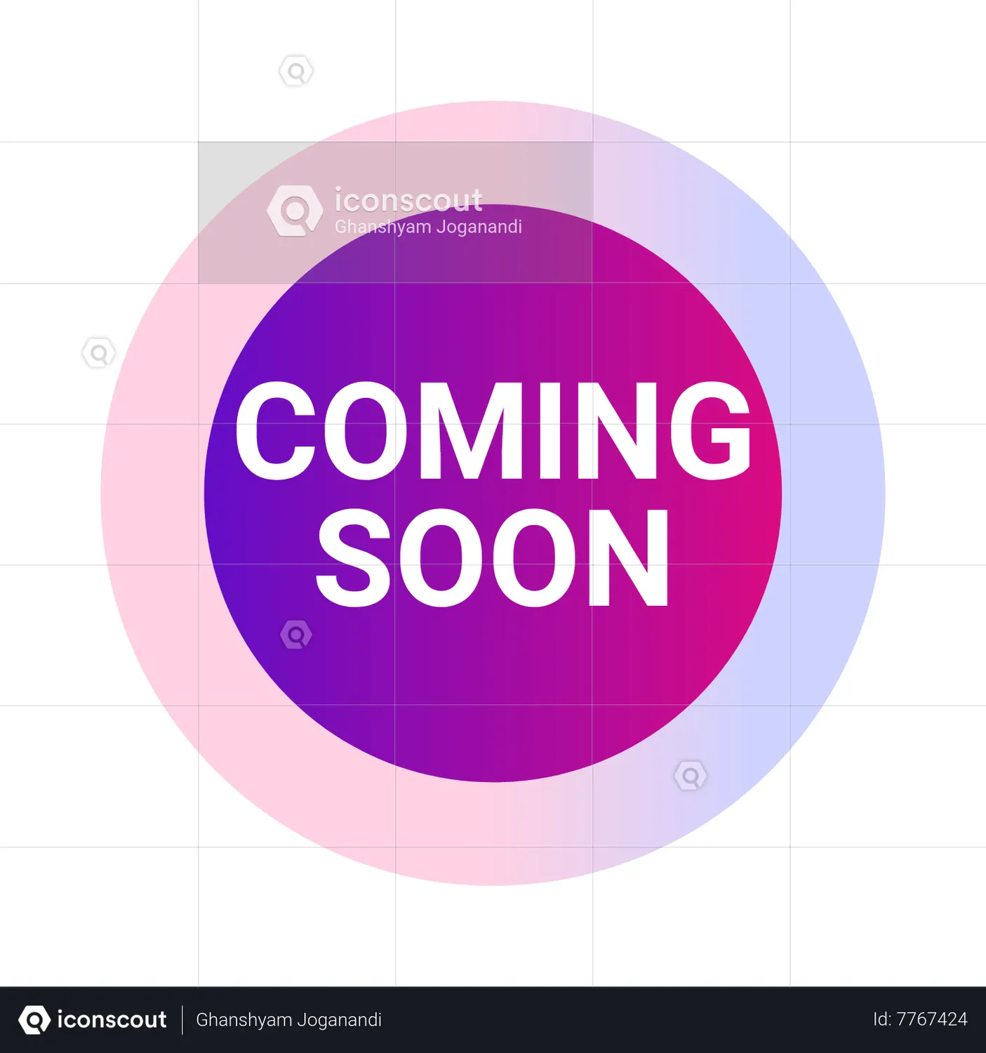Coming Soon Animated Icon download in JSON, LOTTIE or MP4 format