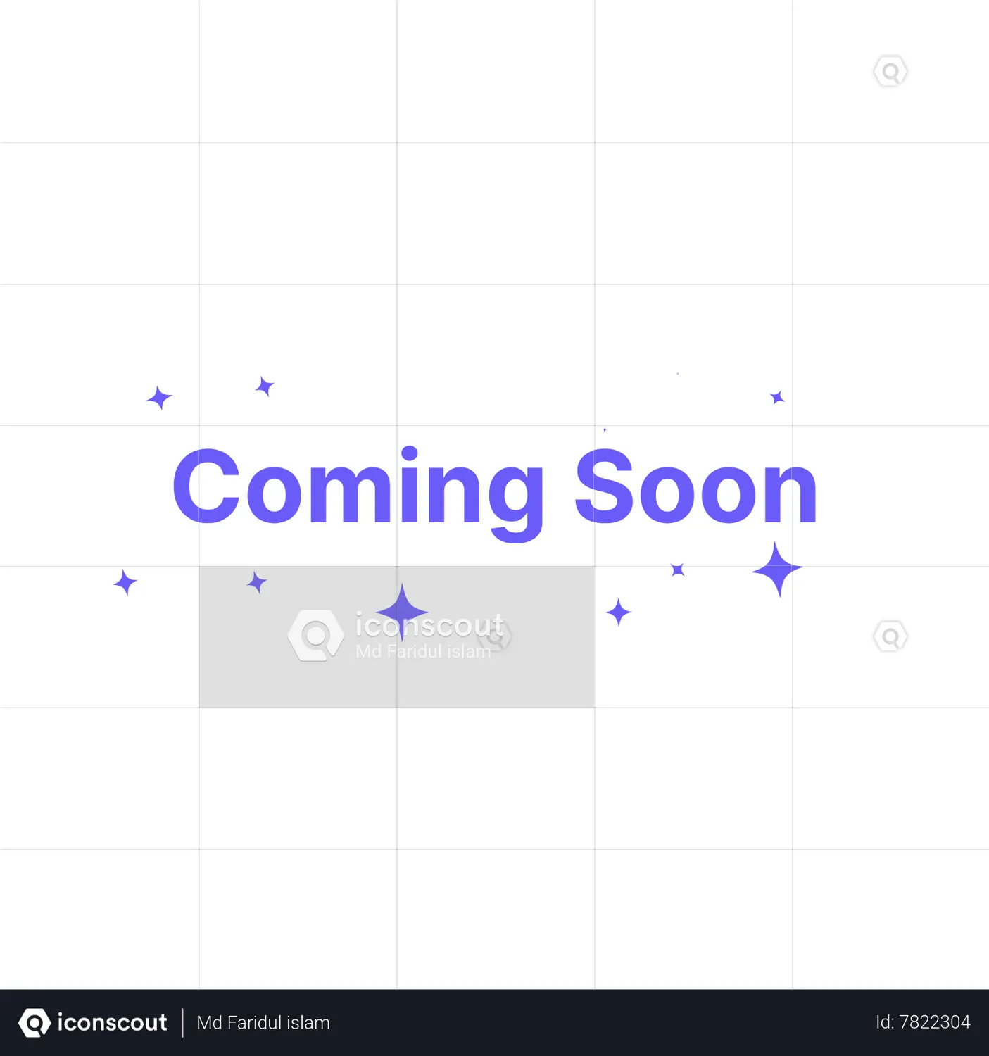 Coming Soon Animated Icon download in JSON, LOTTIE or MP4 format