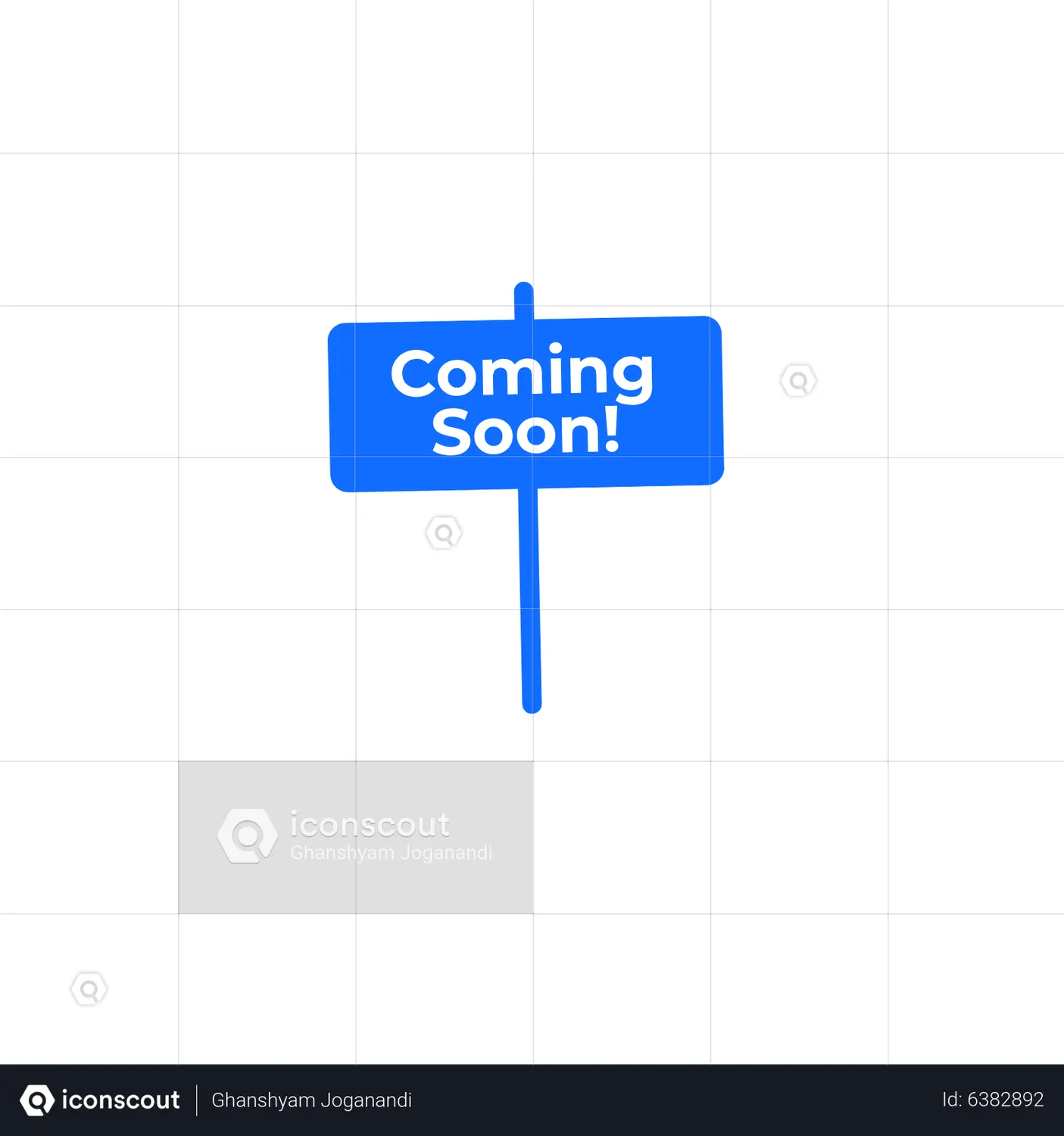 Coming soon Sign Board Animated Icon download in JSON, LOTTIE or MP4 format