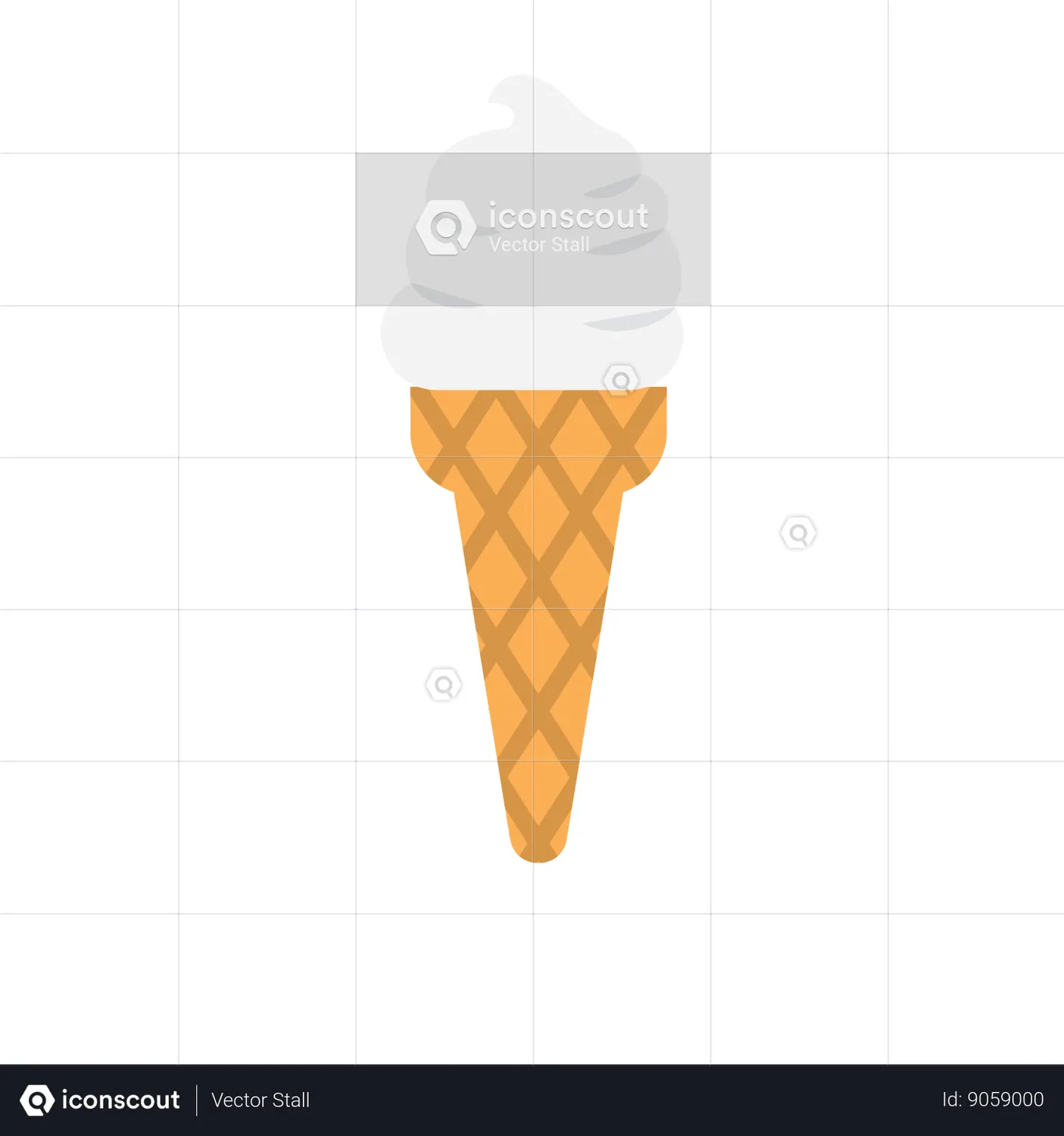 Cone Ice Cream Animated Icon download in JSON, LOTTIE or MP4 format