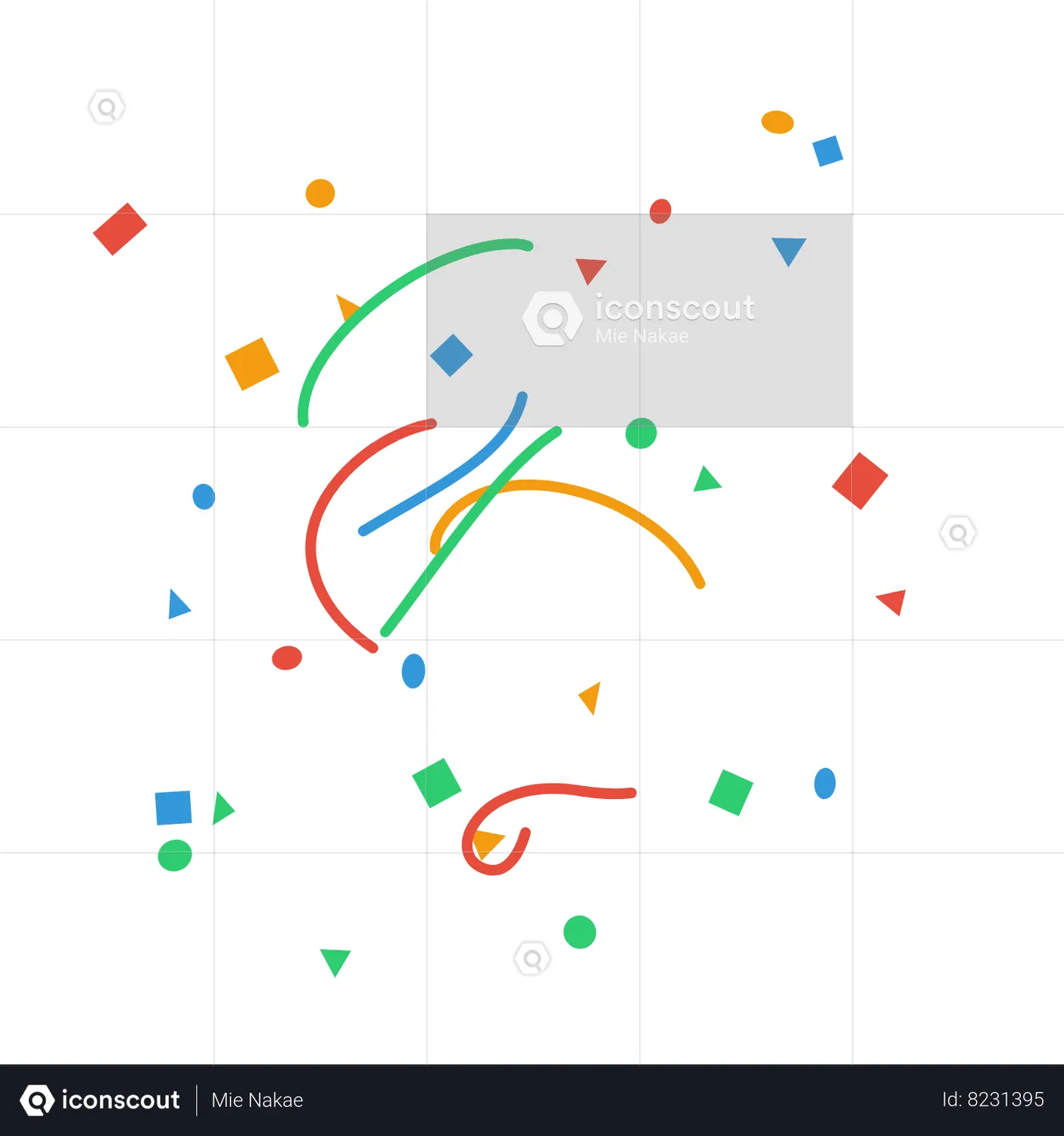 Confetti Animated Icon download in JSON, LOTTIE or MP4 format