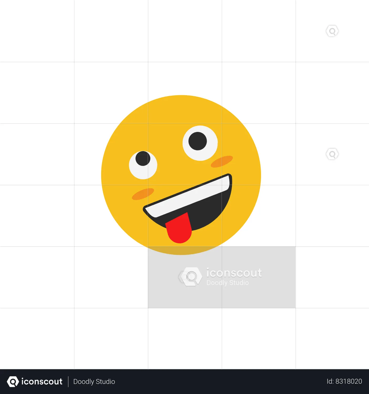 Crazy Smiley Face Emoji Emoji Animated Icon download in JSON, LOTTIE or