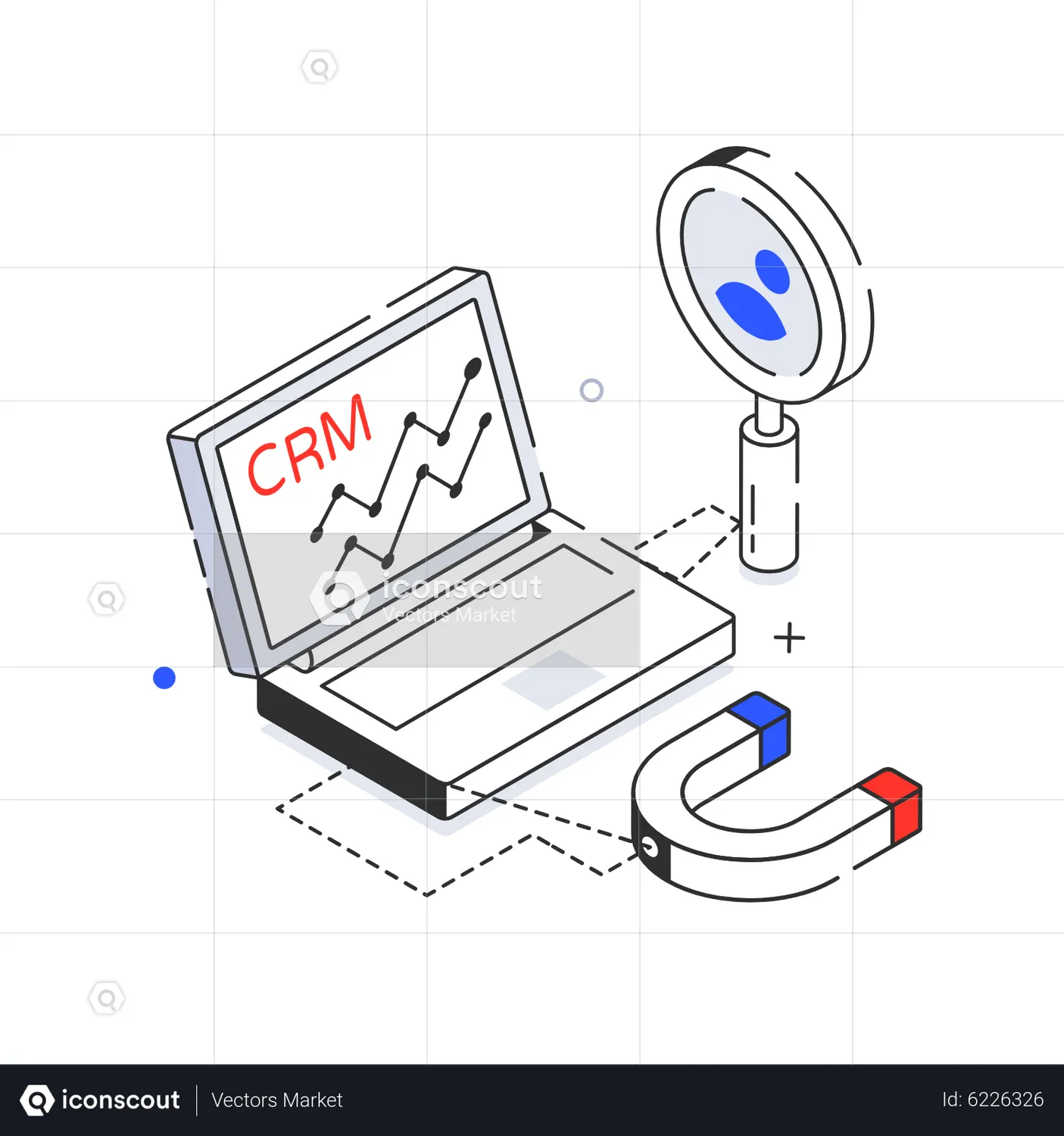 Crm Software Animated Icon download in JSON, LOTTIE or MP4 format