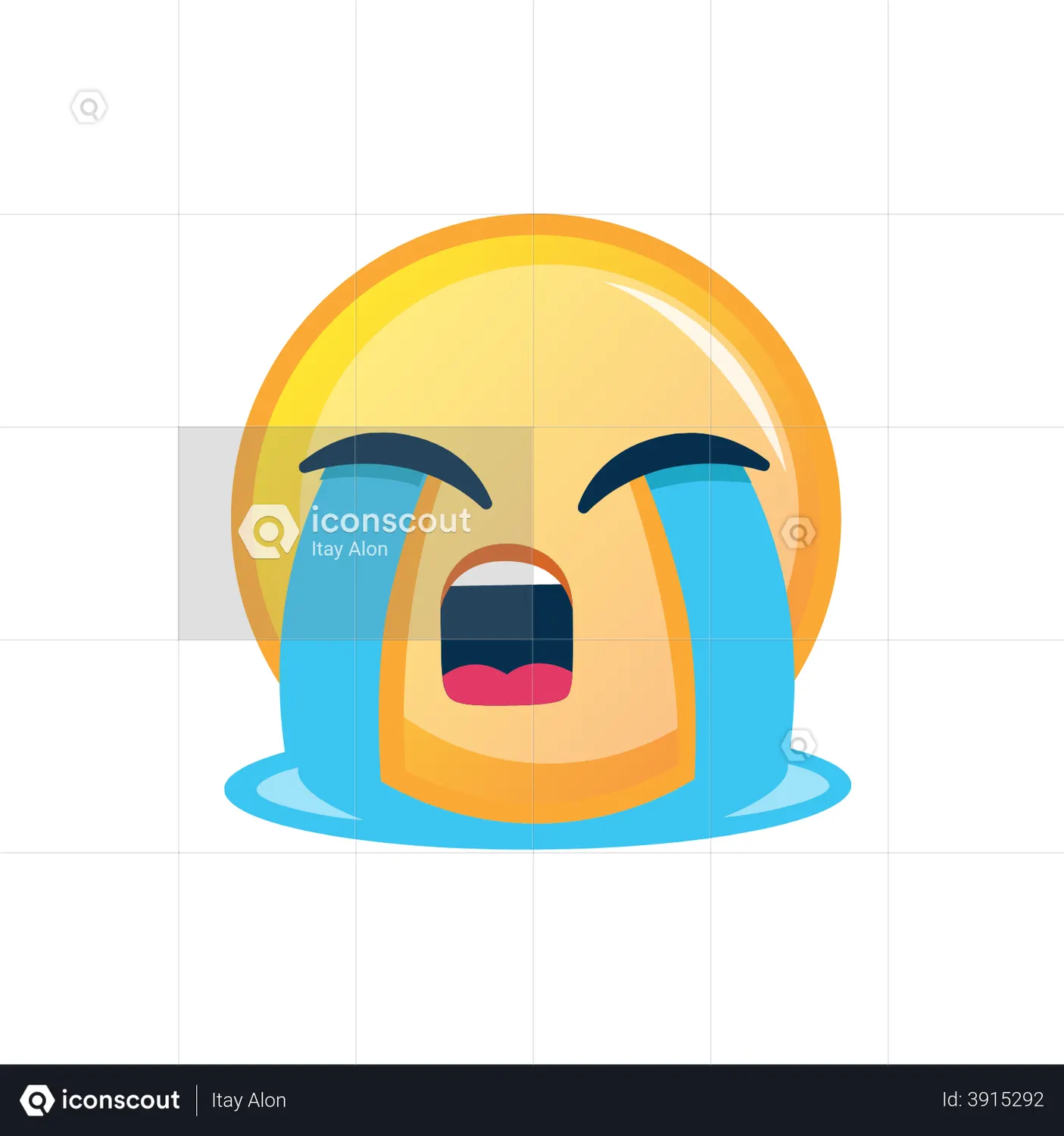 Crying Emoji Animated Icon download in JSON, LOTTIE or MP4 format