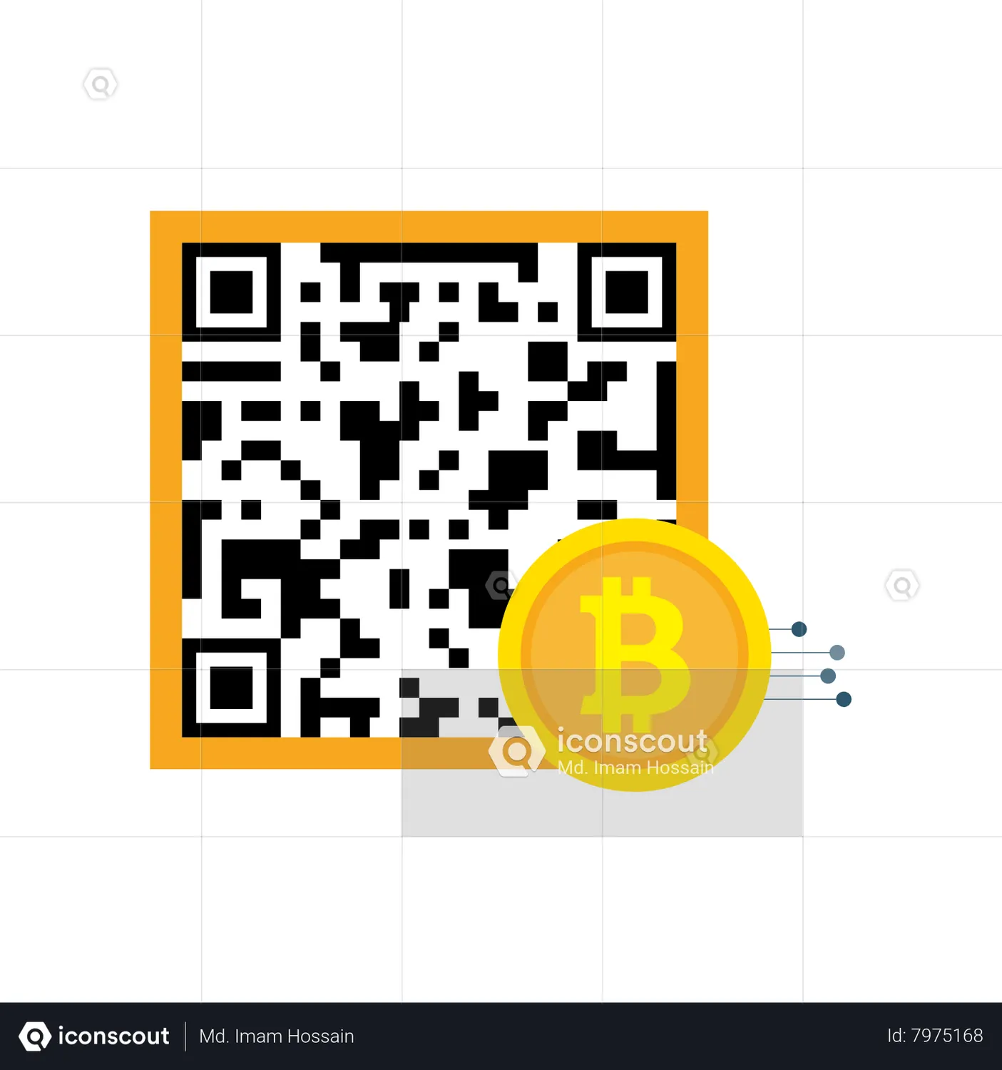 Cryptocurrency QR code Animated Icon download in JSON, LOTTIE or MP4 format