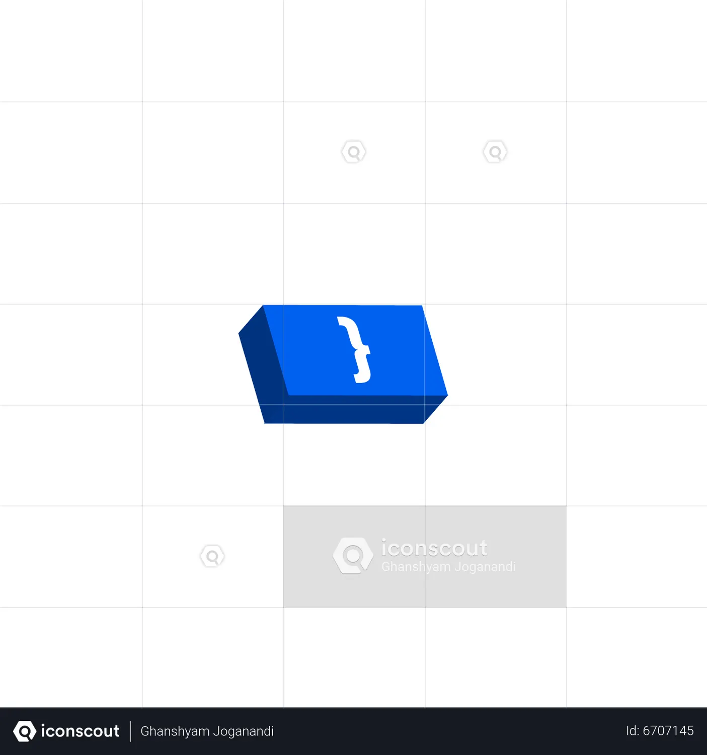 Curly Bracket Key Animated Icon download in JSON, LOTTIE or MP4 format