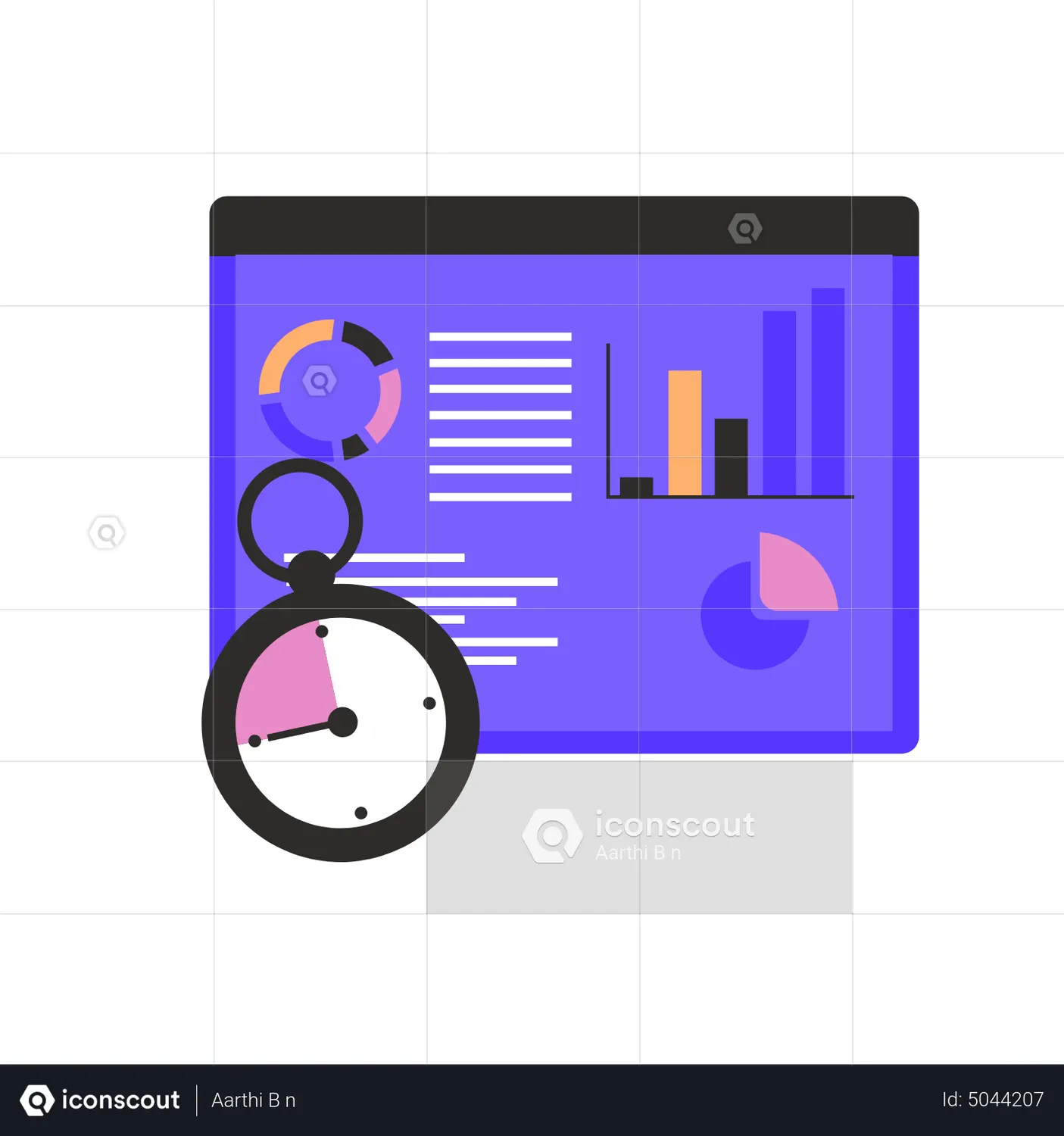Data analysis Animated Illustration download in JSON, LOTTIE or MP4 format