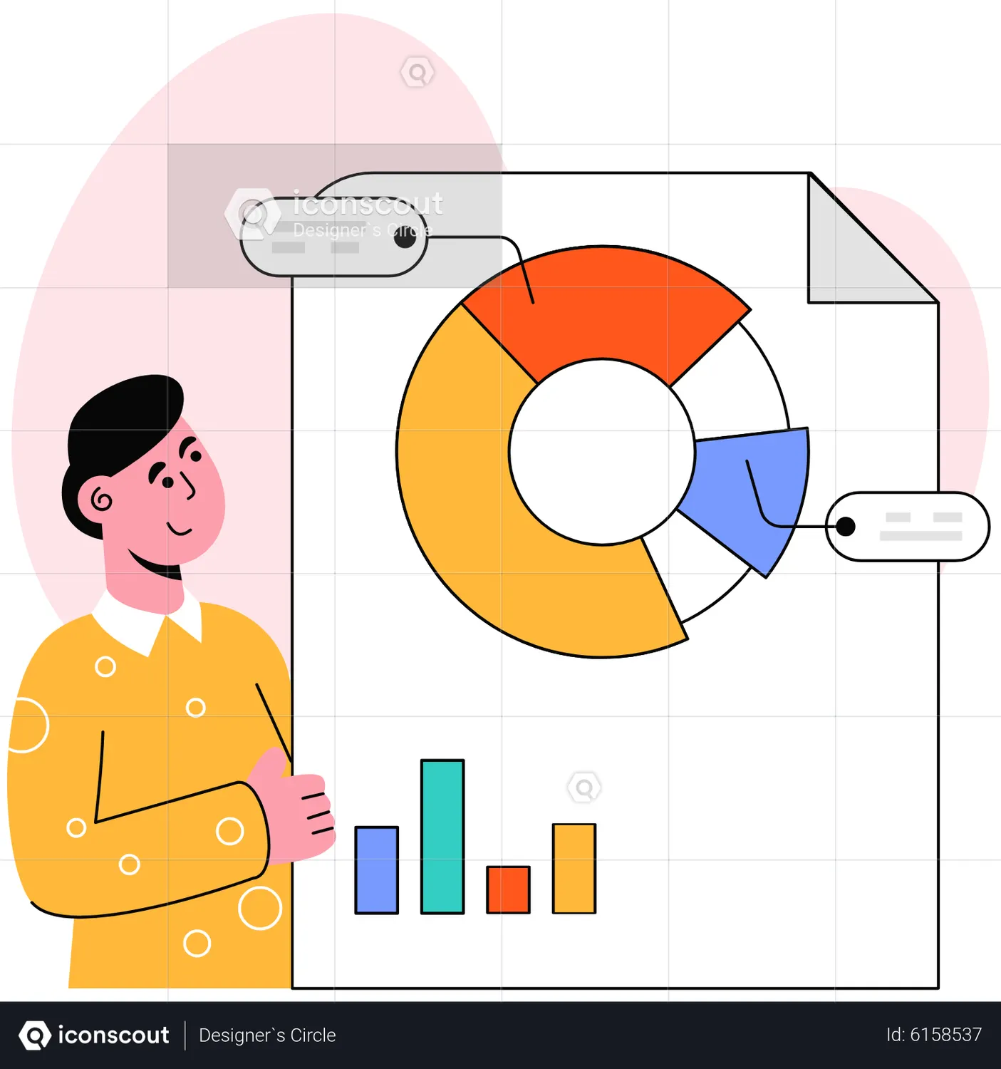 Data Representation Animated Illustration download in JSON, LOTTIE or ...