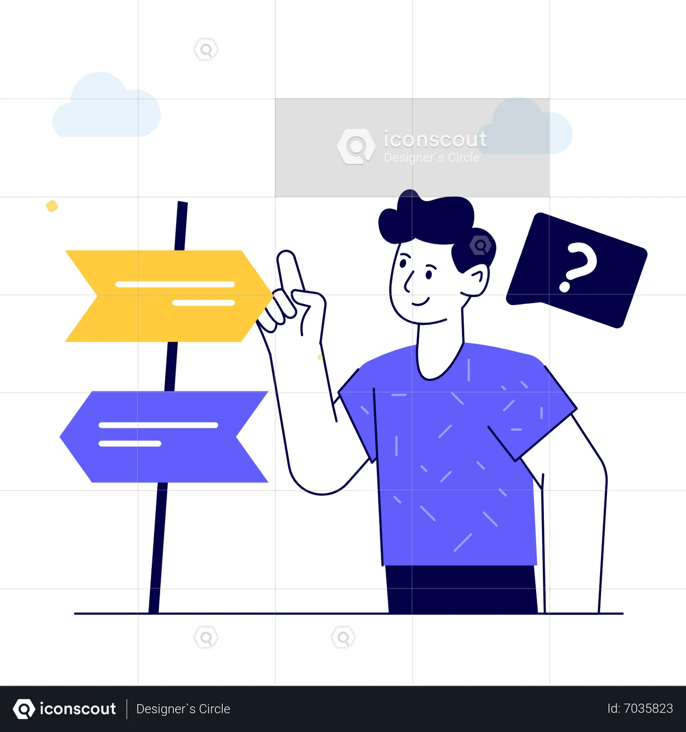 Decision Making Animated Illustration download in JSON, LOTTIE or MP4 ...