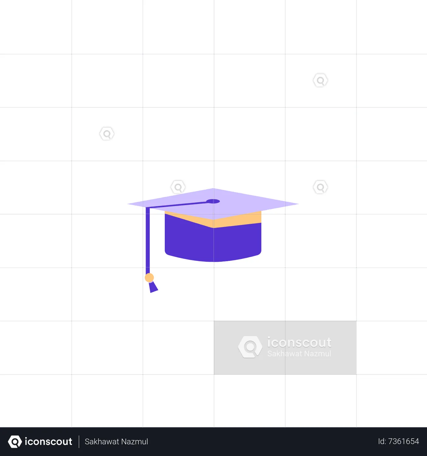 Degree cap Animated Icon download in JSON, LOTTIE or MP4 format