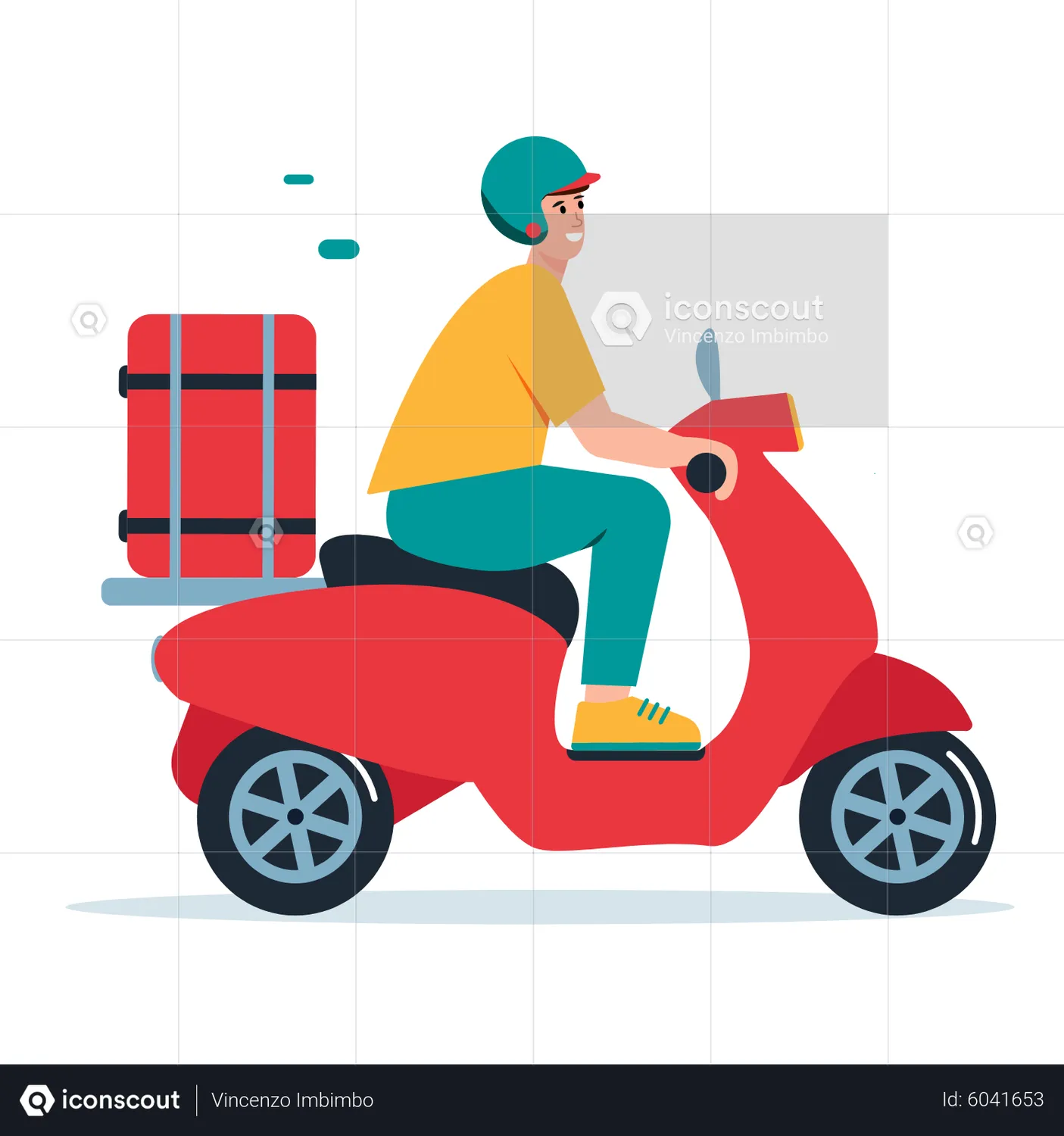 Delivery Guy On Scooter Animation - Free Download People Animations ...