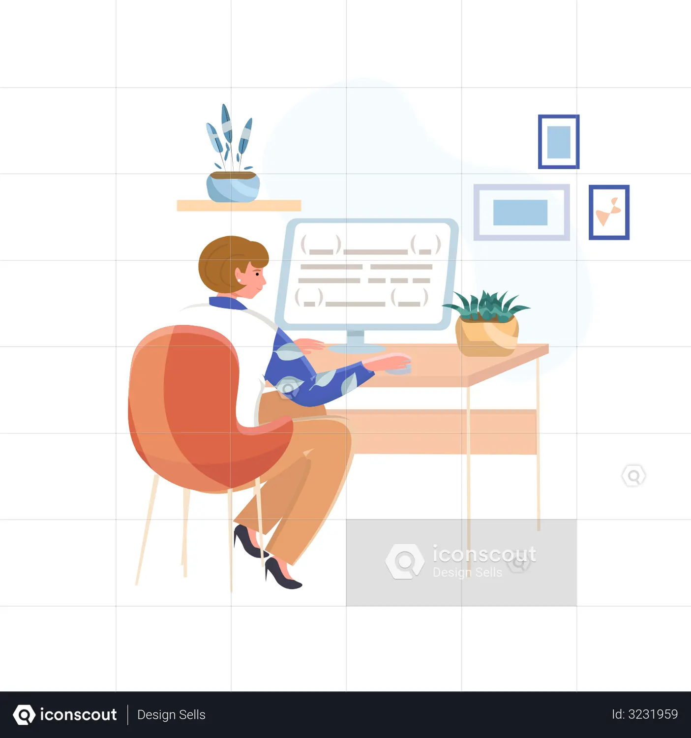 Developer Doing Coding Animated Icon download in JSON, LOTTIE or MP4 format