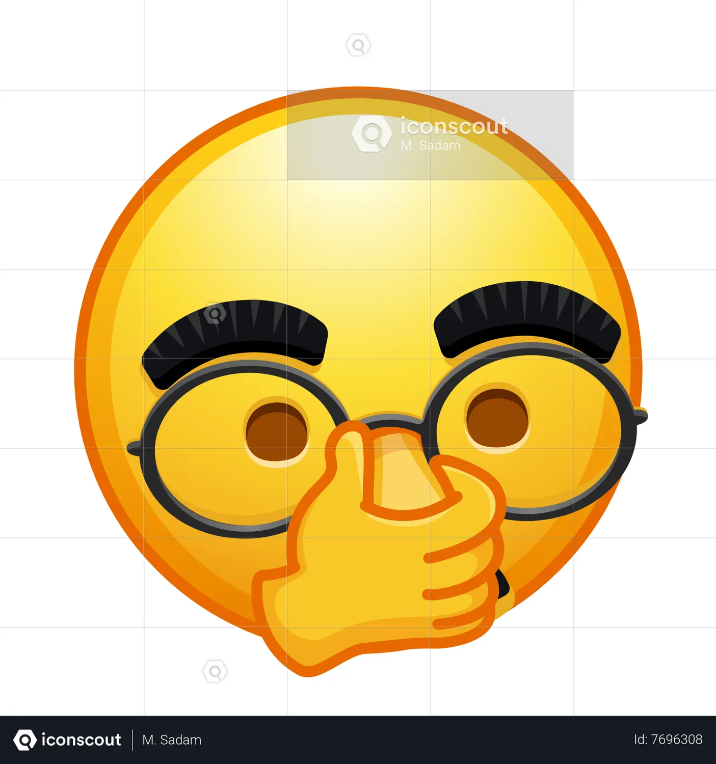 Disguised Face Emoji Emoji Animated Icon download in JSON, LOTTIE or