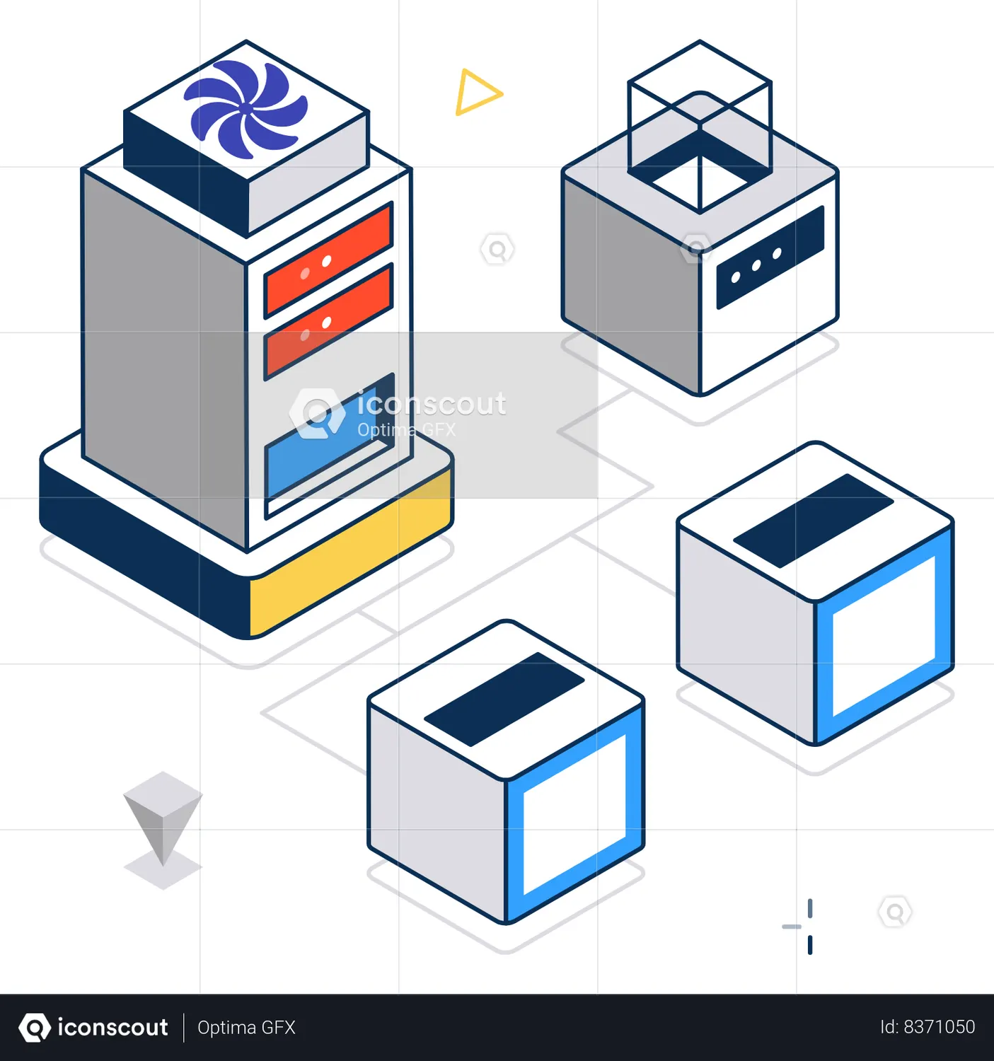 Distribution Network Animated Illustration download in JSON, LOTTIE or ...