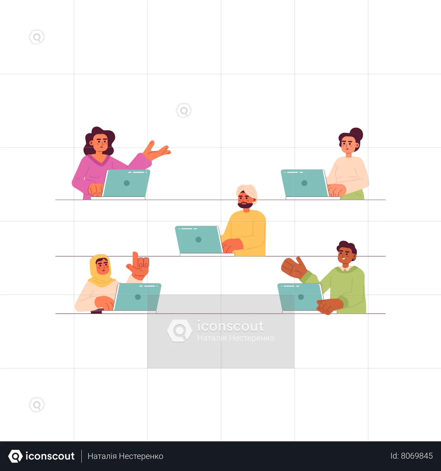 Diverse Classroom Adult Animation - Free Download People Animations | IconScout