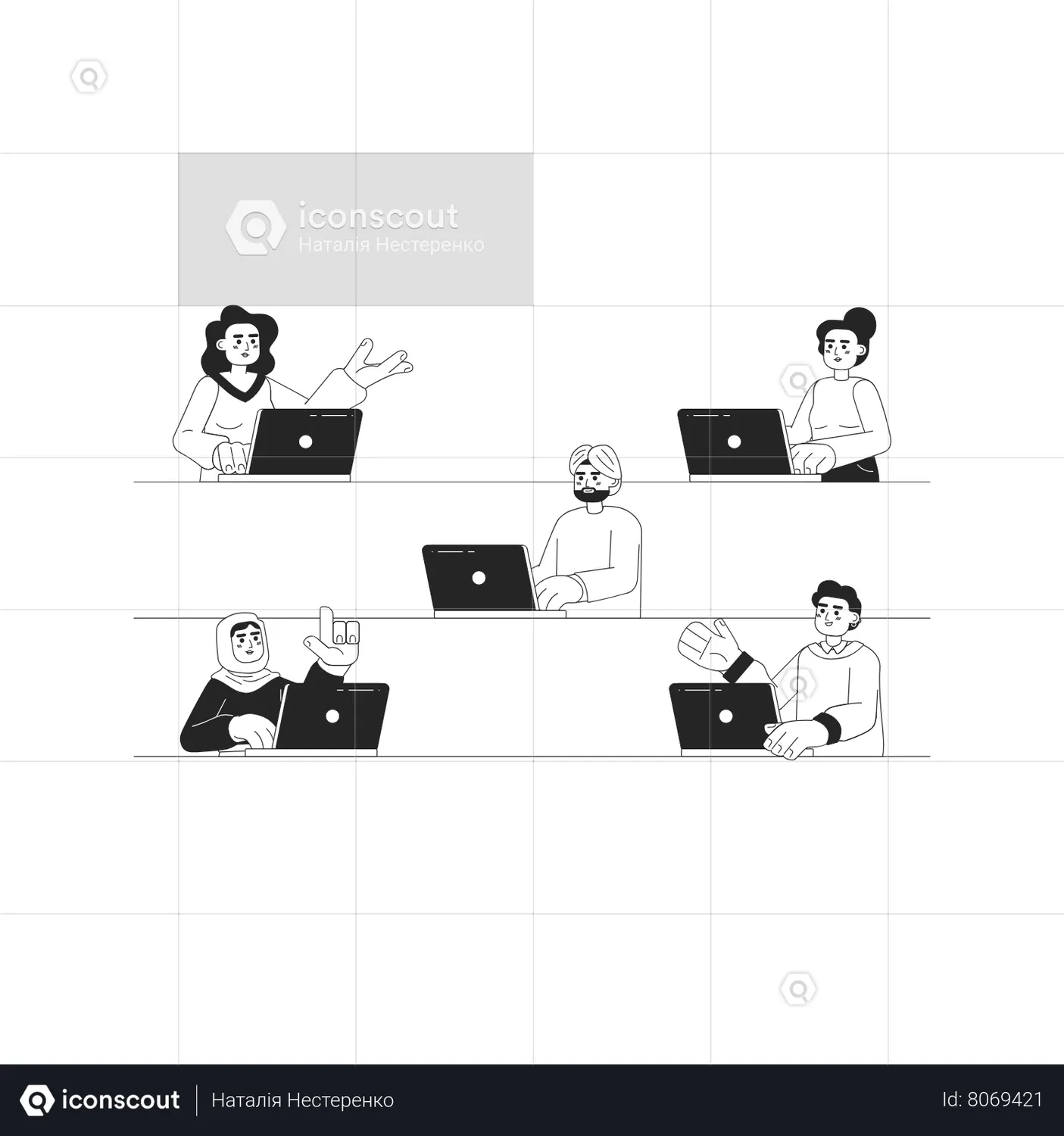 Diverse Classroom Adult Animation - Free Download People Animations | IconScout