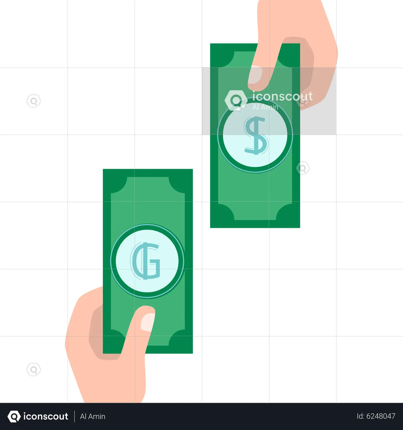 Dollar To Guarani Animated Icon download in JSON, LOTTIE or MP4 format