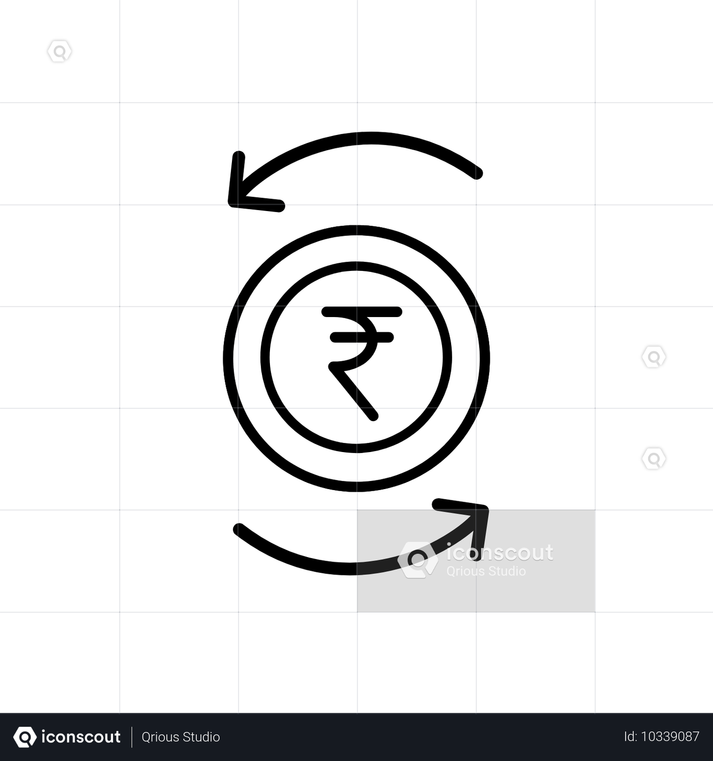 Dollar to indian rupee exchange animation by qrious studio lottiefiles