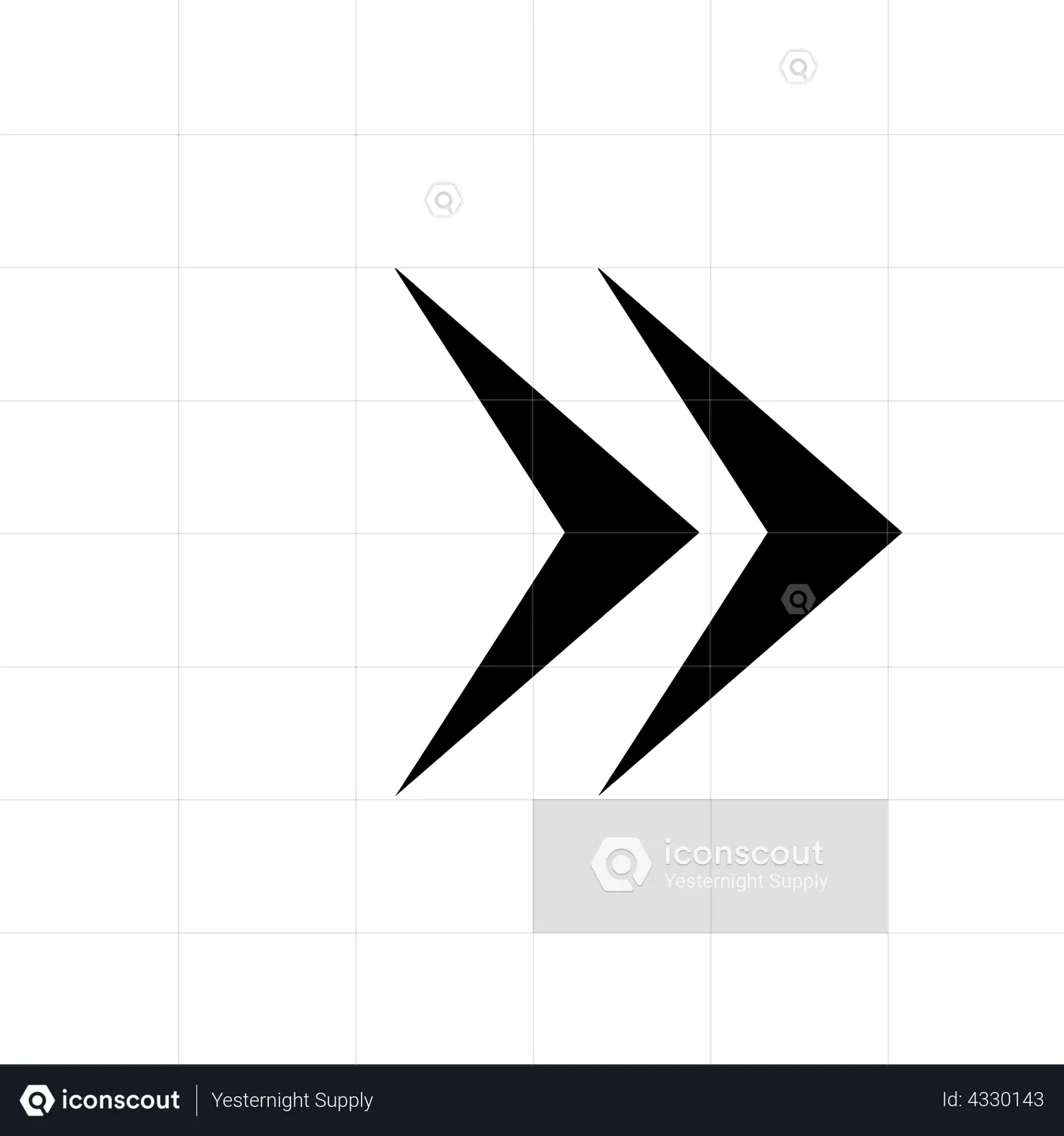 Double Chevron Right Arrow  Animated Icon download in JSON, LOTTIE or MP4 format