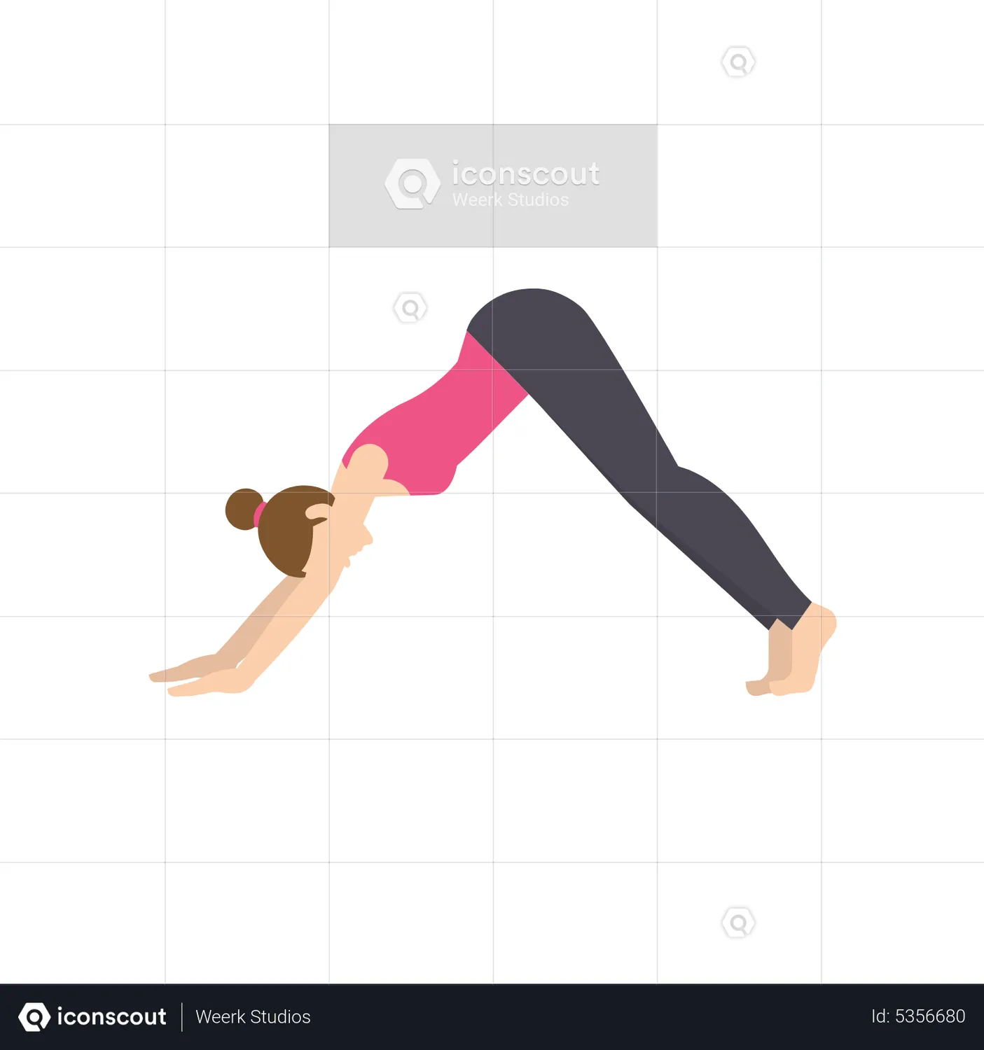 Downward-Facing Dog Animated Illustration download in JSON, LOTTIE or ...