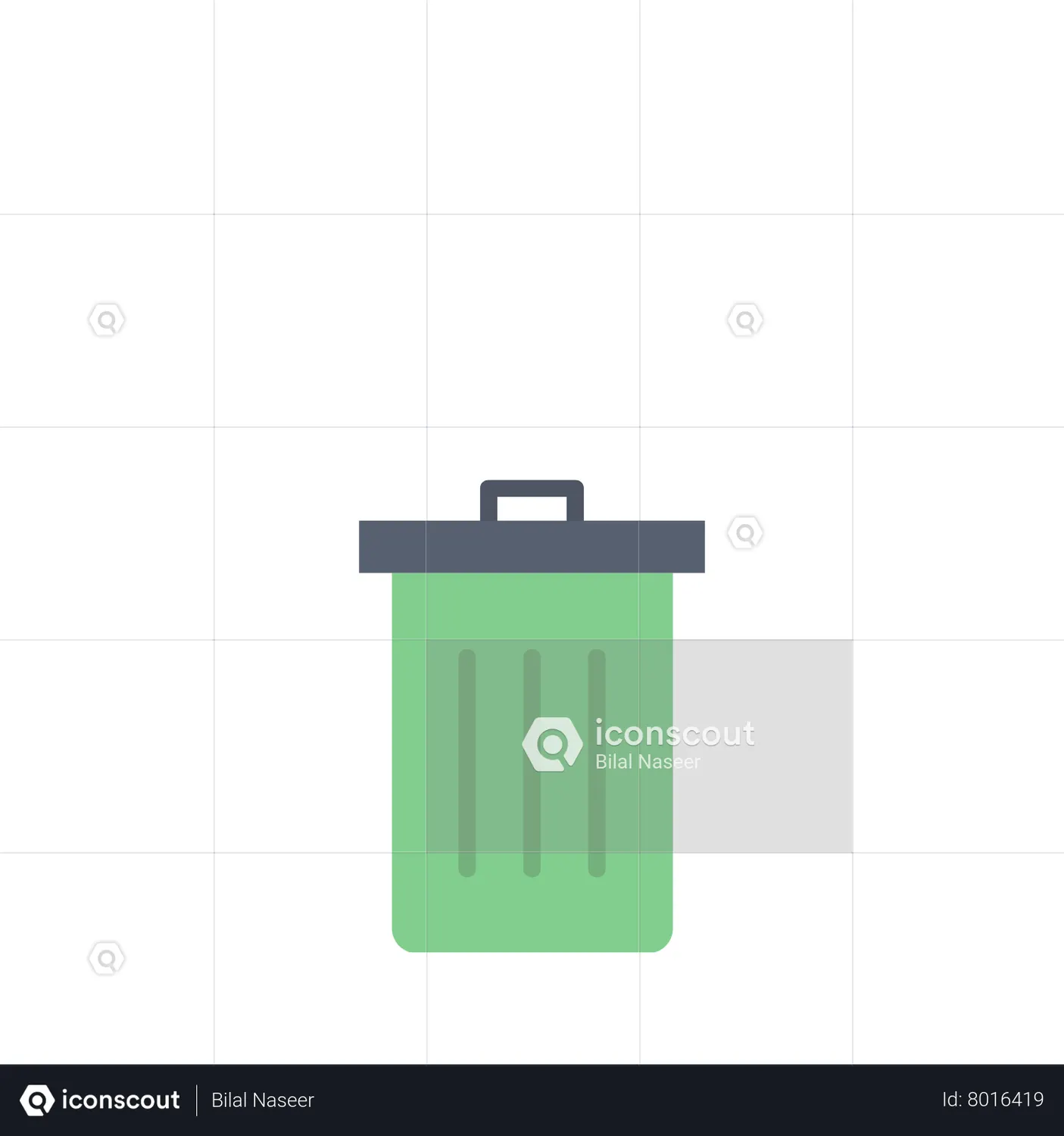 Dustbin animated icon download in json lottie or mp4 format