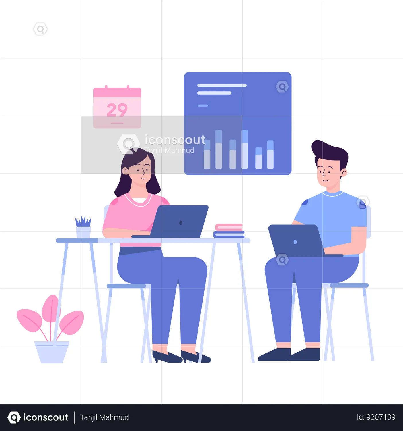 Employees Working Together Animation - Free Download Business ...