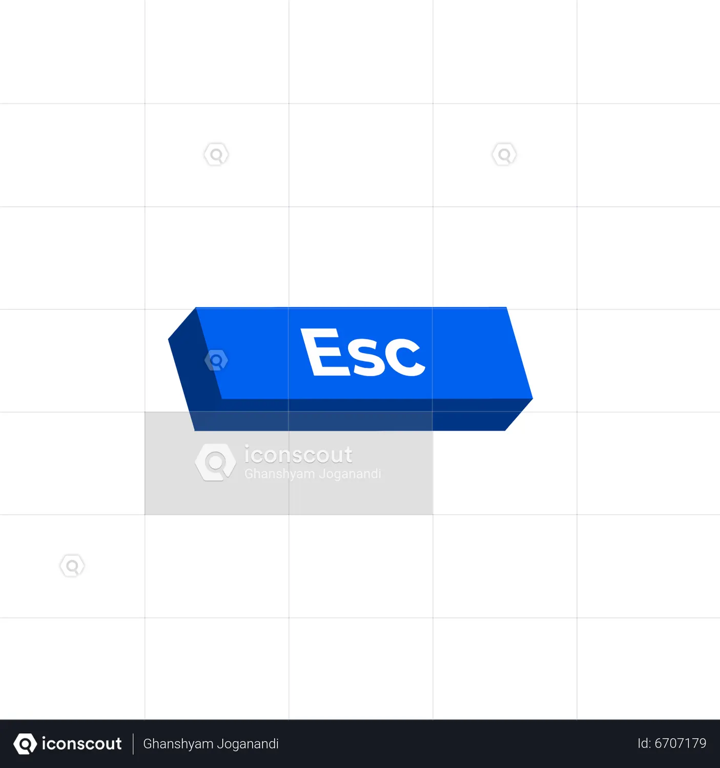 Esc Key Animated Icon download in JSON, LOTTIE or MP4 format