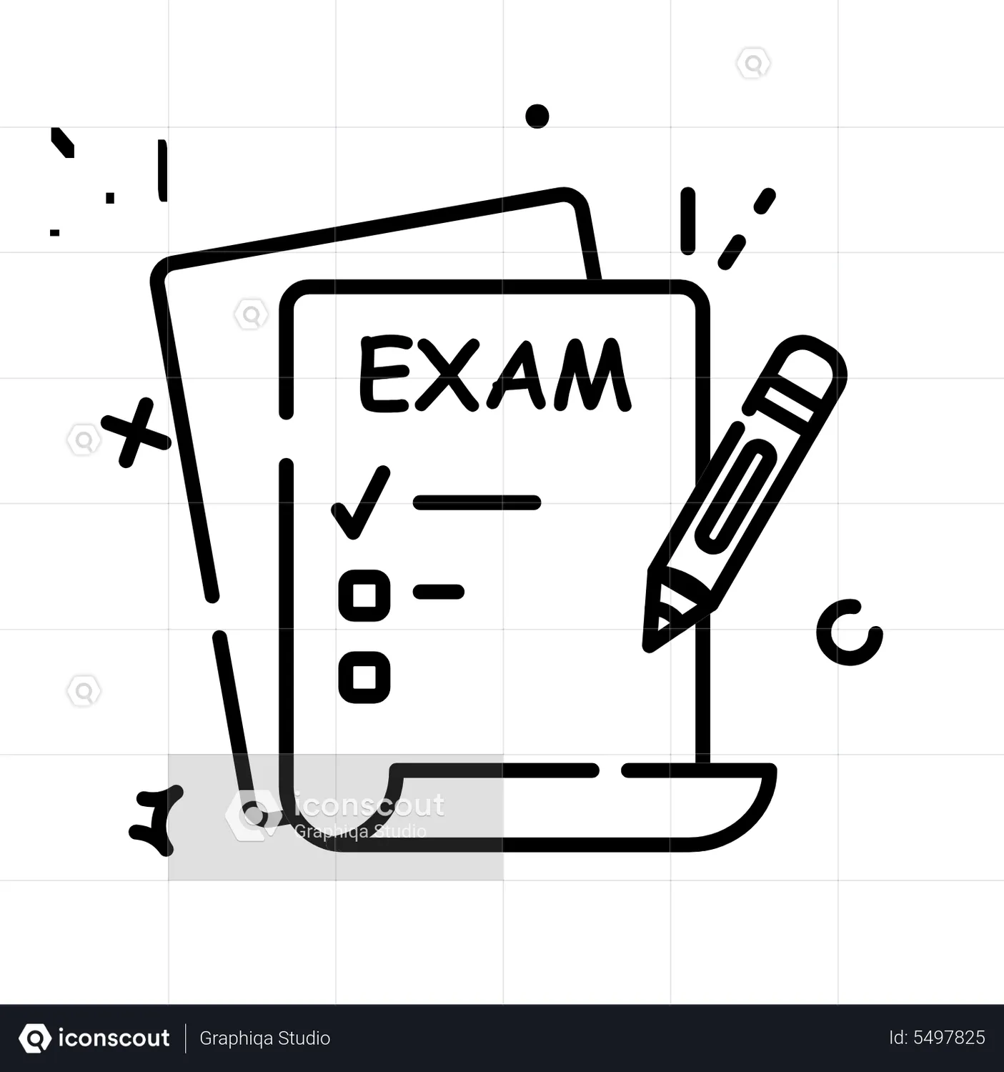 Exam Animated Icon download in JSON, LOTTIE or MP4 format