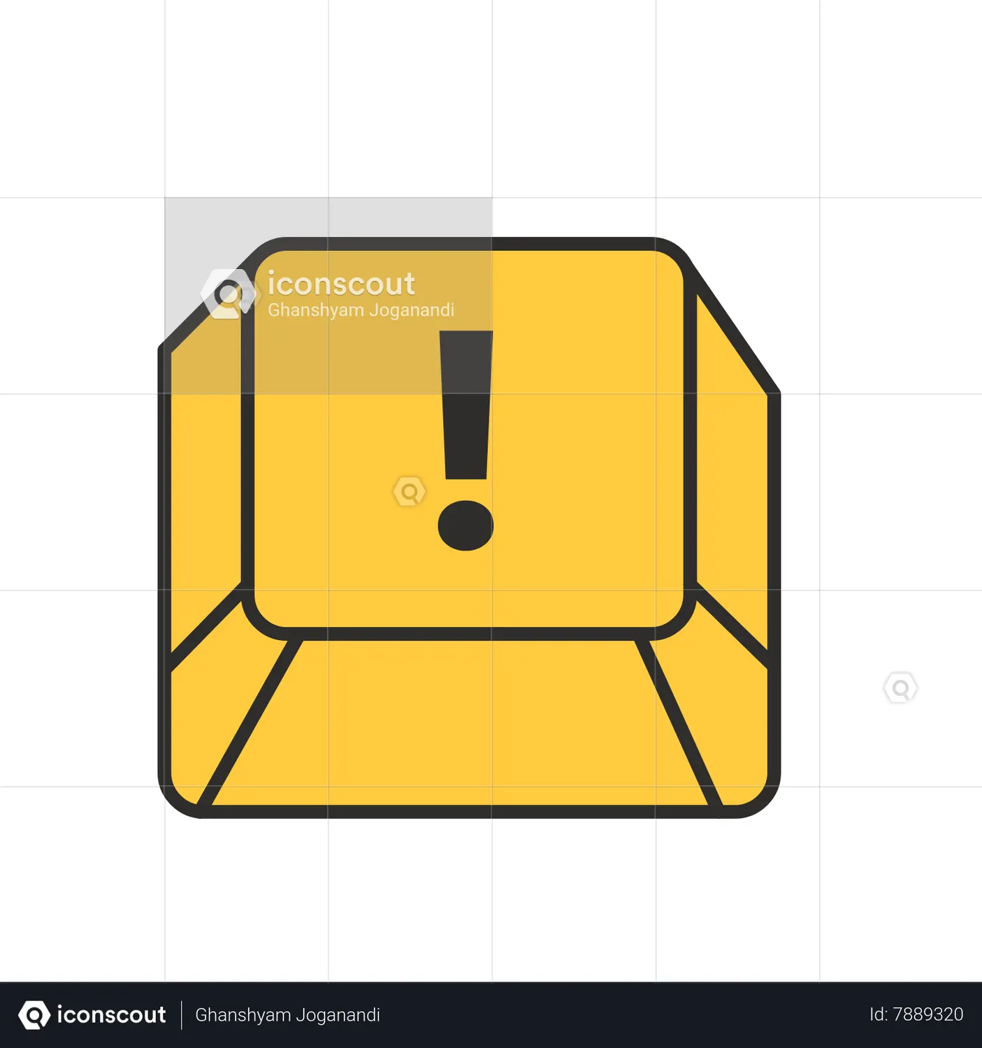 Exclamation Mark Key Button Animated Icon download in JSON, LOTTIE or