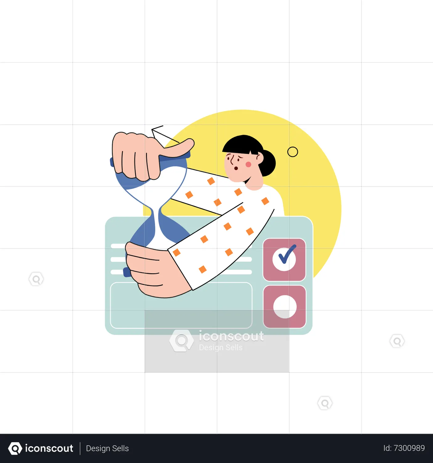 Execution time Animated Illustration download in JSON, LOTTIE or MP4 format