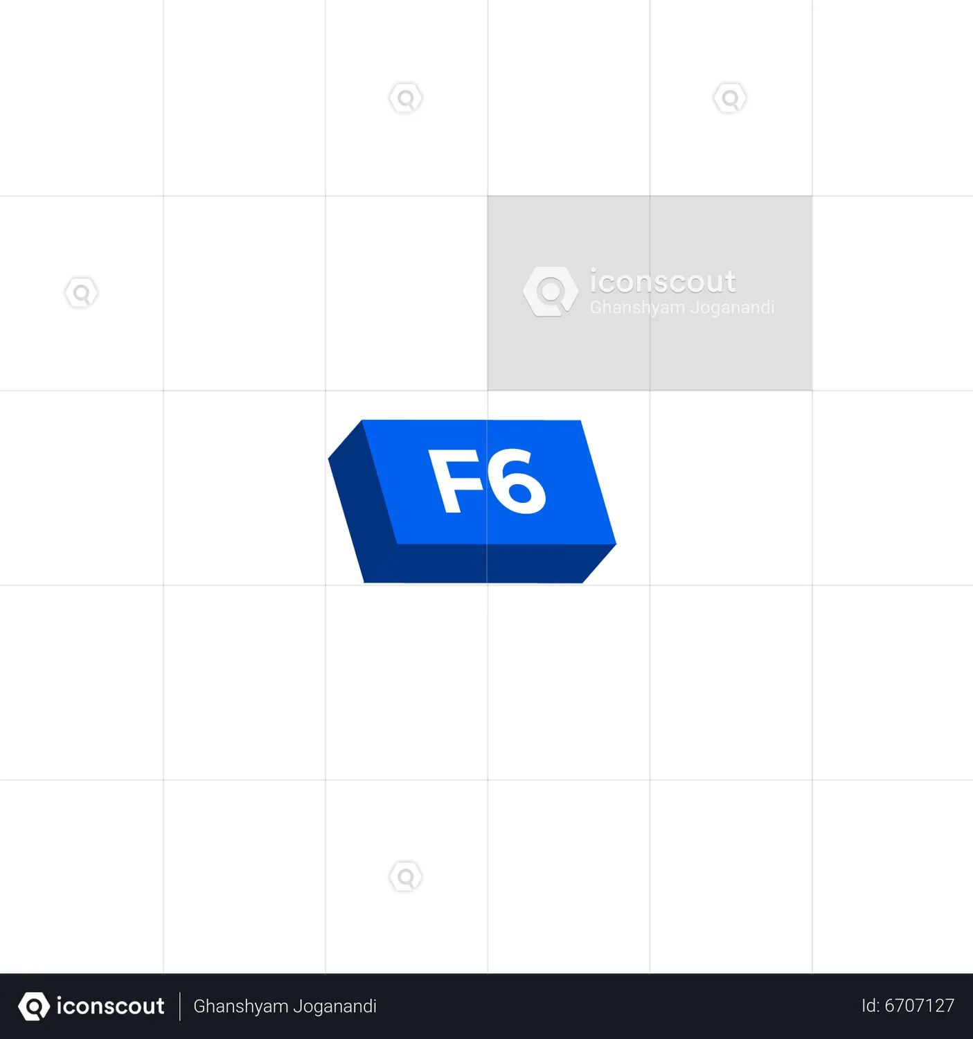 F6 Key Animated Icon download in JSON, LOTTIE or MP4 format