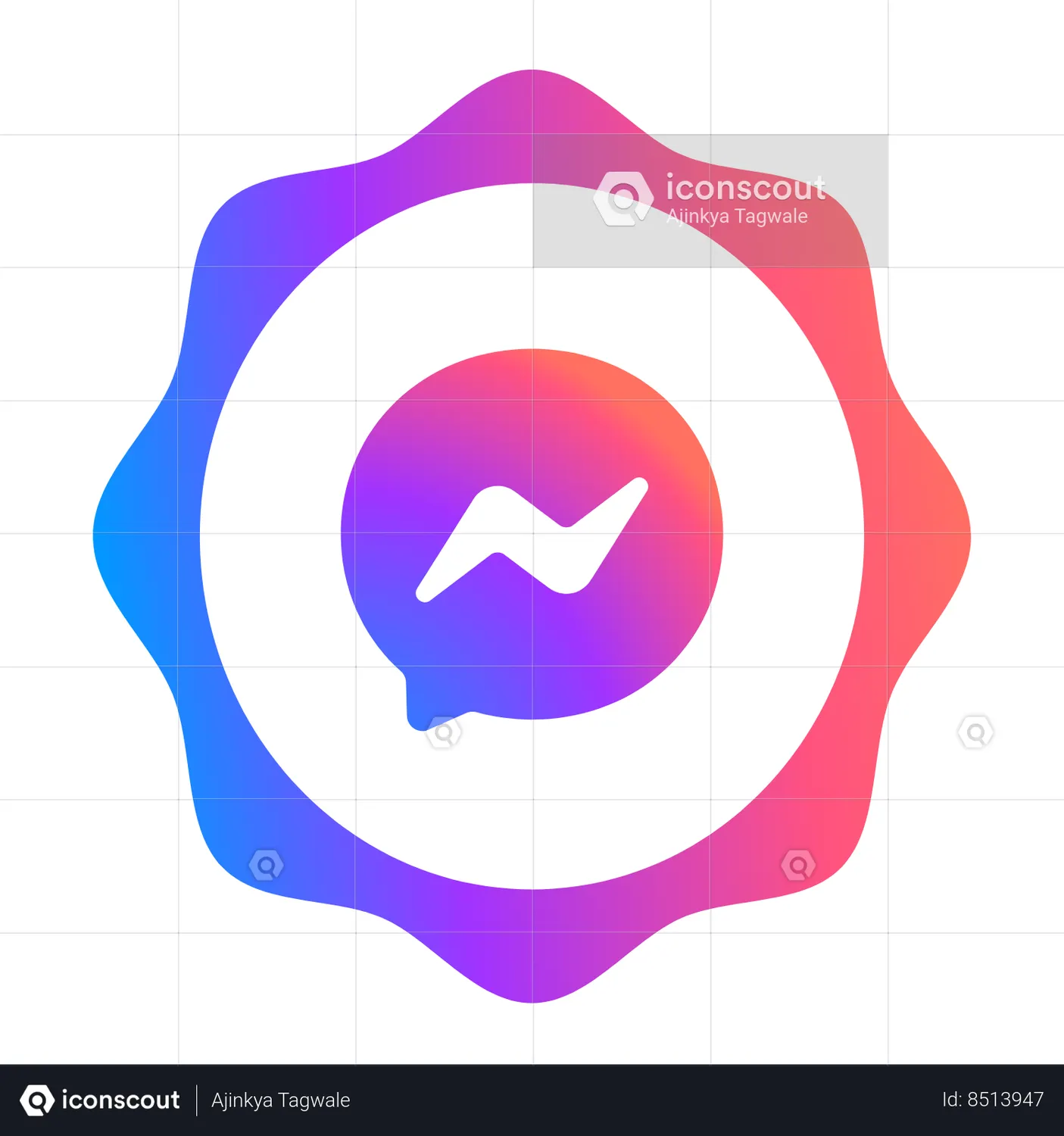 Facebook Messenger Logo Animated Logo download in JSON, LOTTIE or MP4